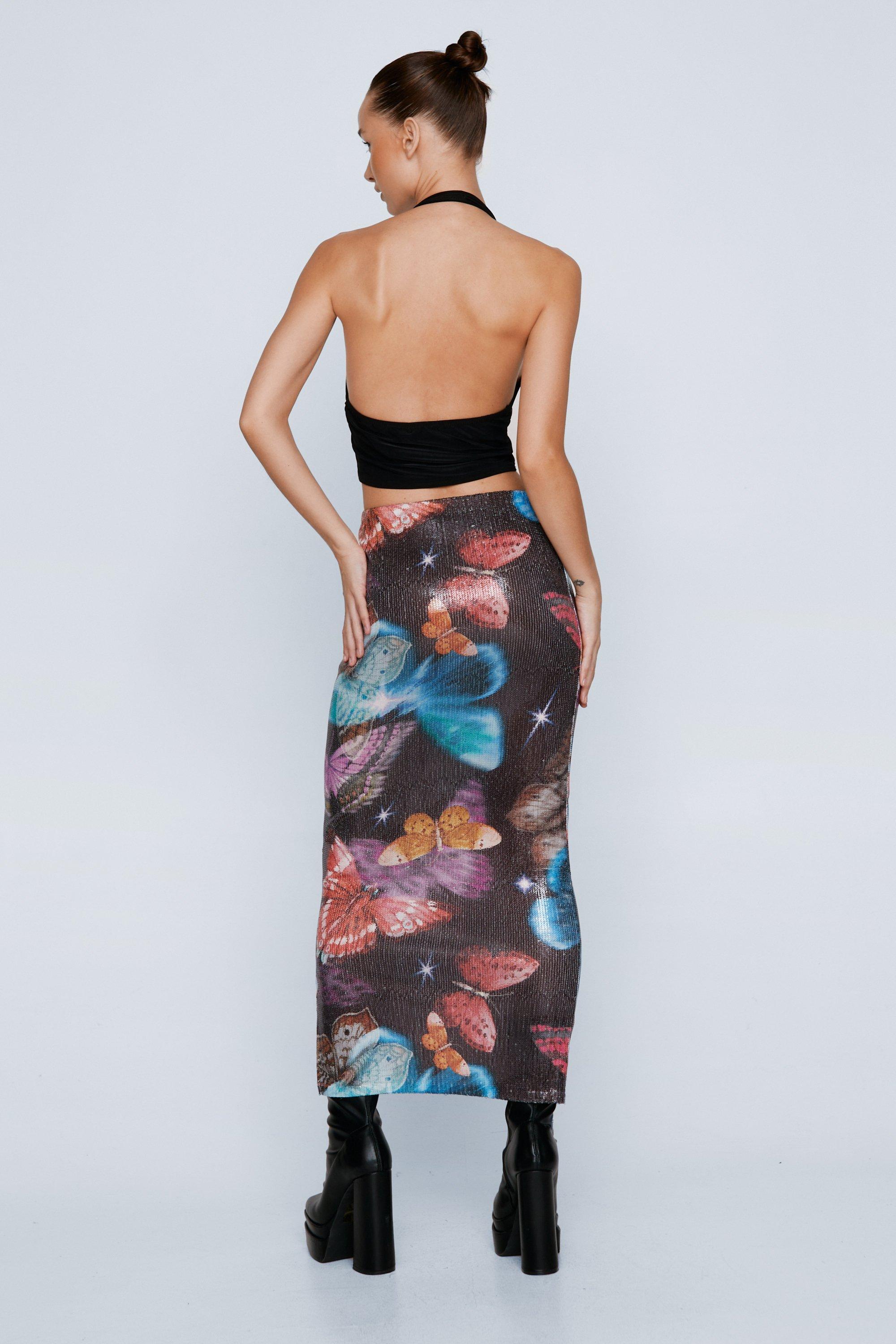 Nasty gal sequin outlet maxi skirt