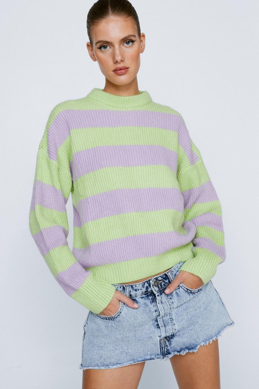 Oversized Stripe Knitted Jumper