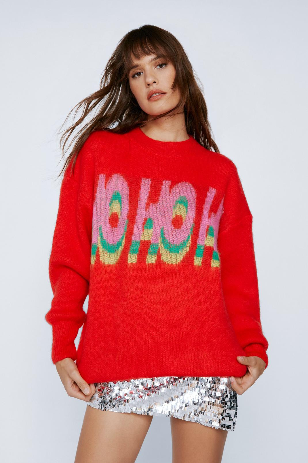 Ho Ho Ho Christmas Sweater image number 1