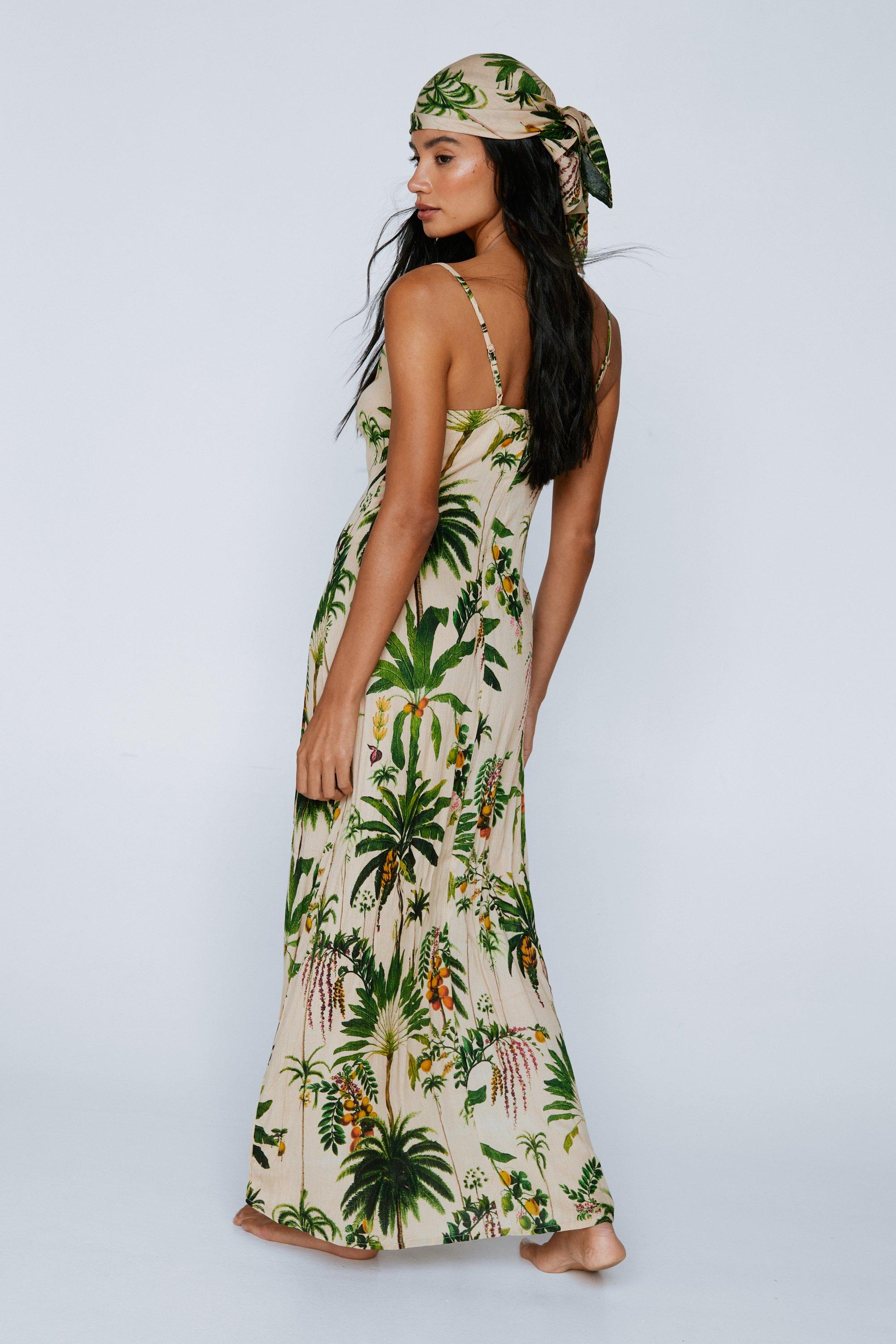 Maxi dress with store matching head scarf