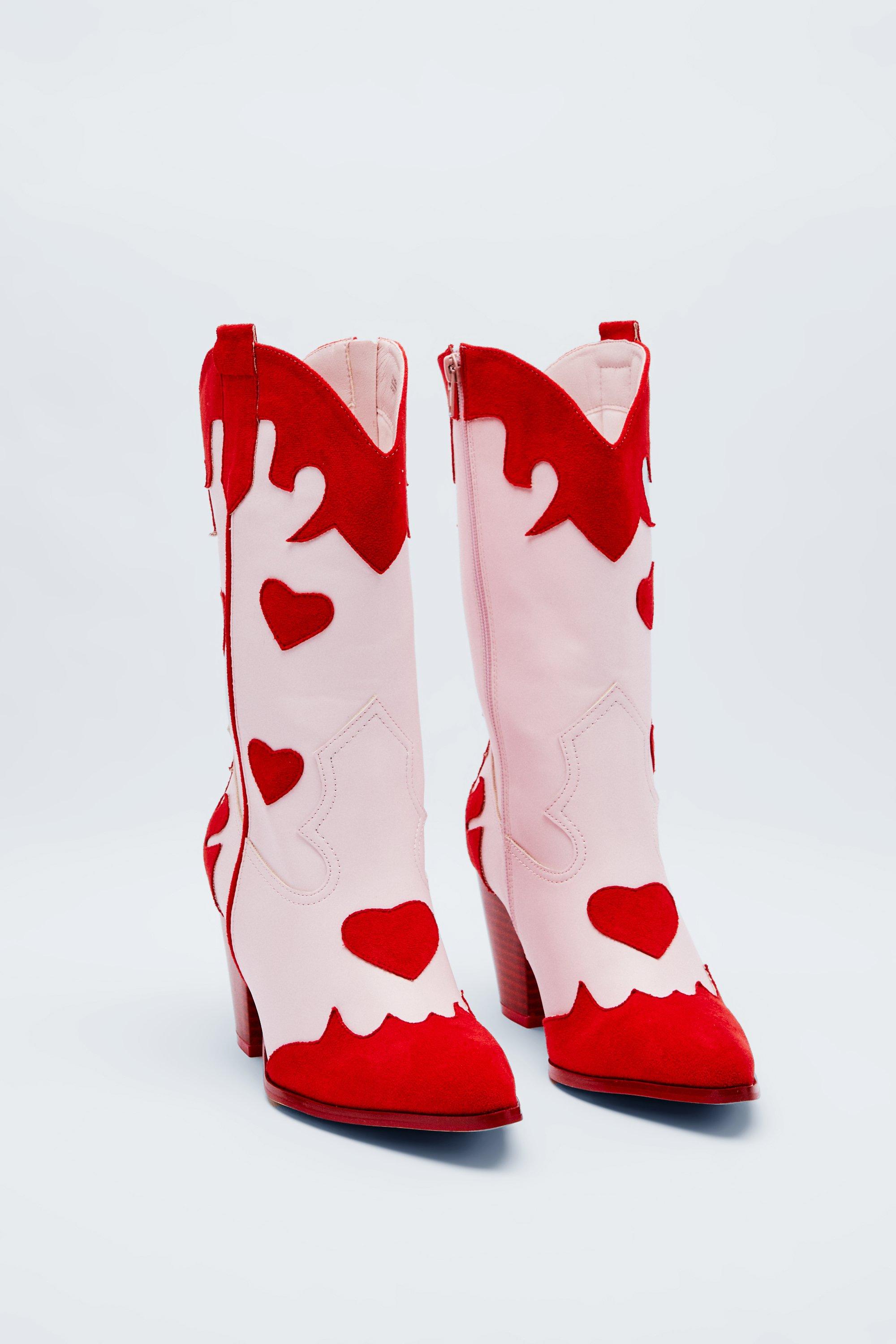 Cowboy Boot - Hearts Red – Pink Chicken