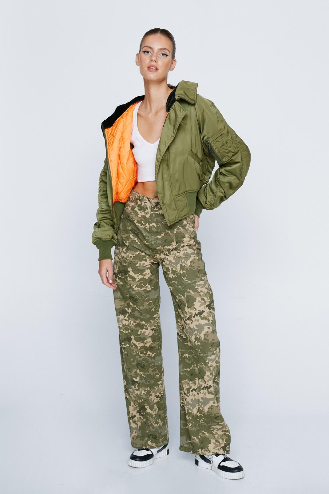 Abstract Camo Wide Leg Pants image number 1