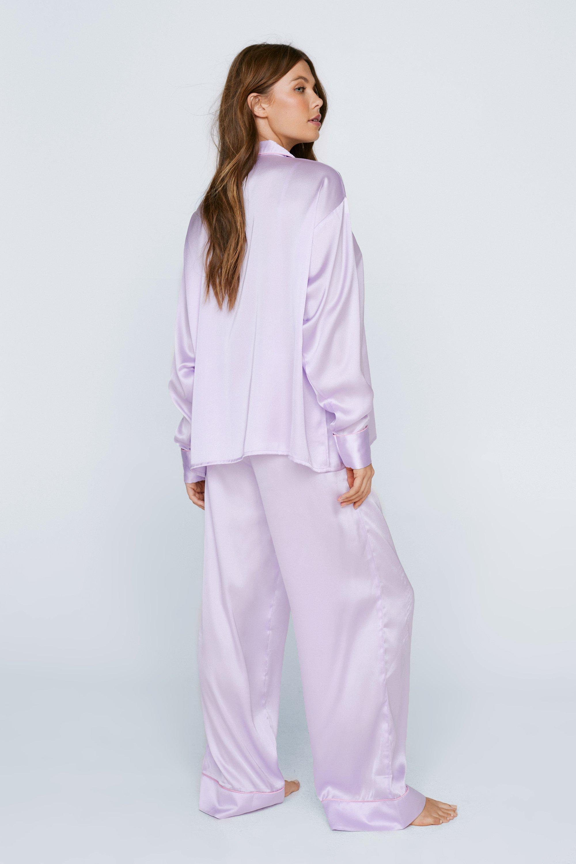 PIPED PAJAMA PANTS - Pink