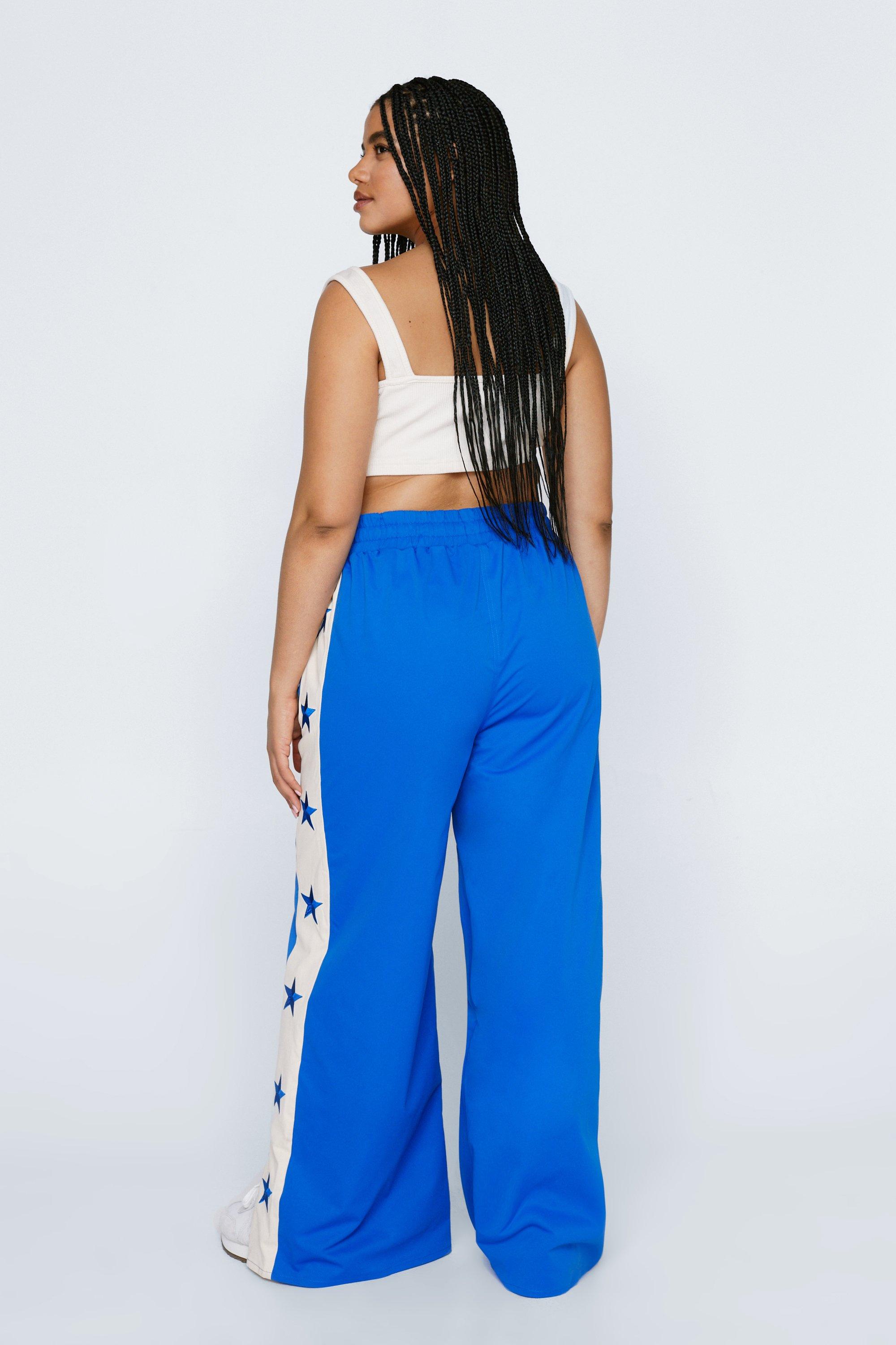 Plus Size Twill Wide-Leg Pants