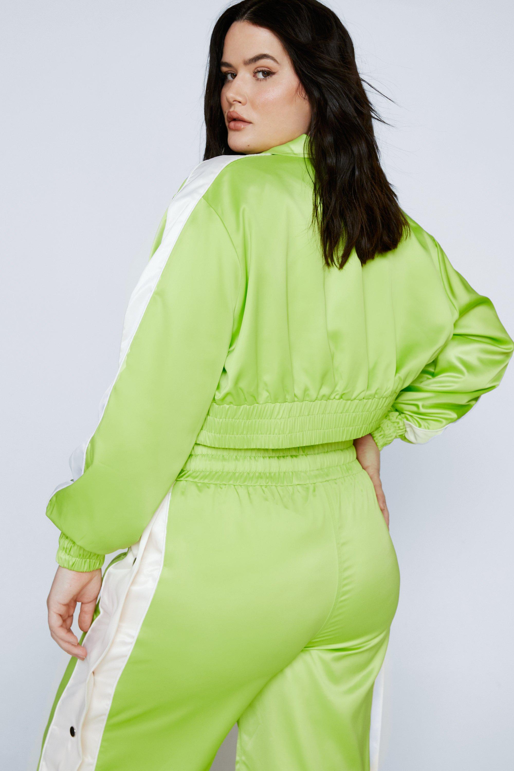 Plus size cheap lime green jacket