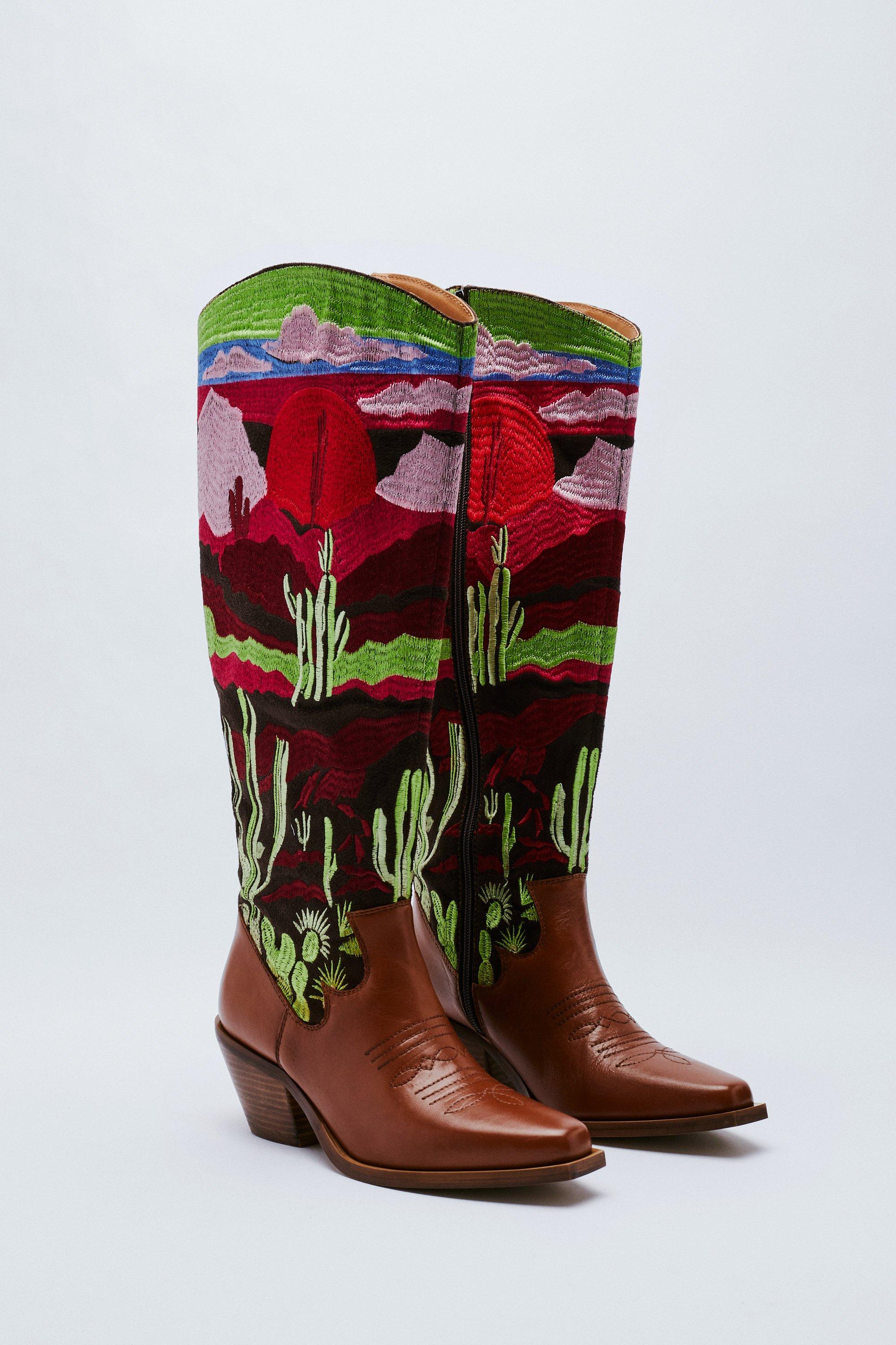 Printed cowboy boots outlet