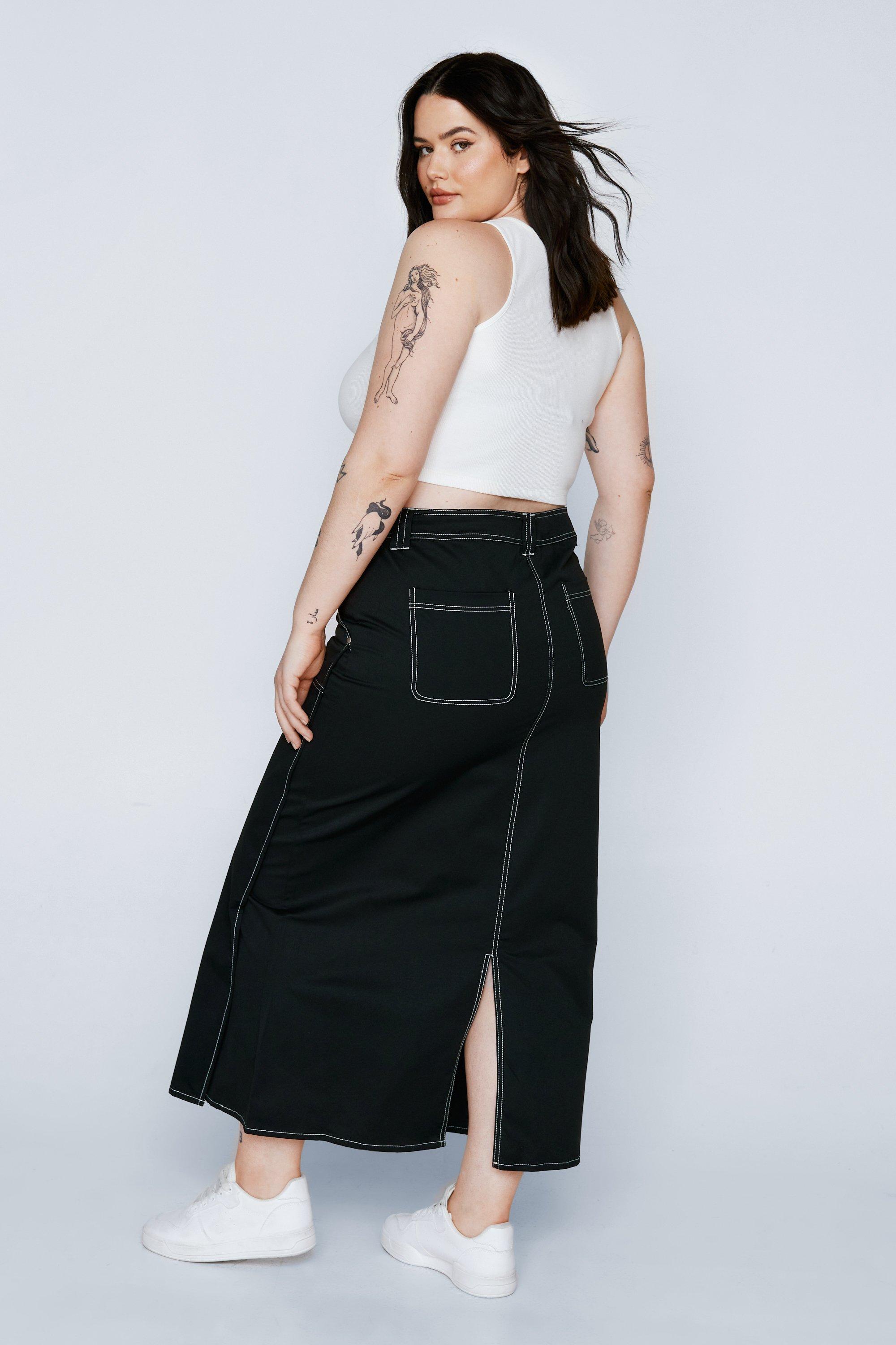 Plus size 2025 twill skirts