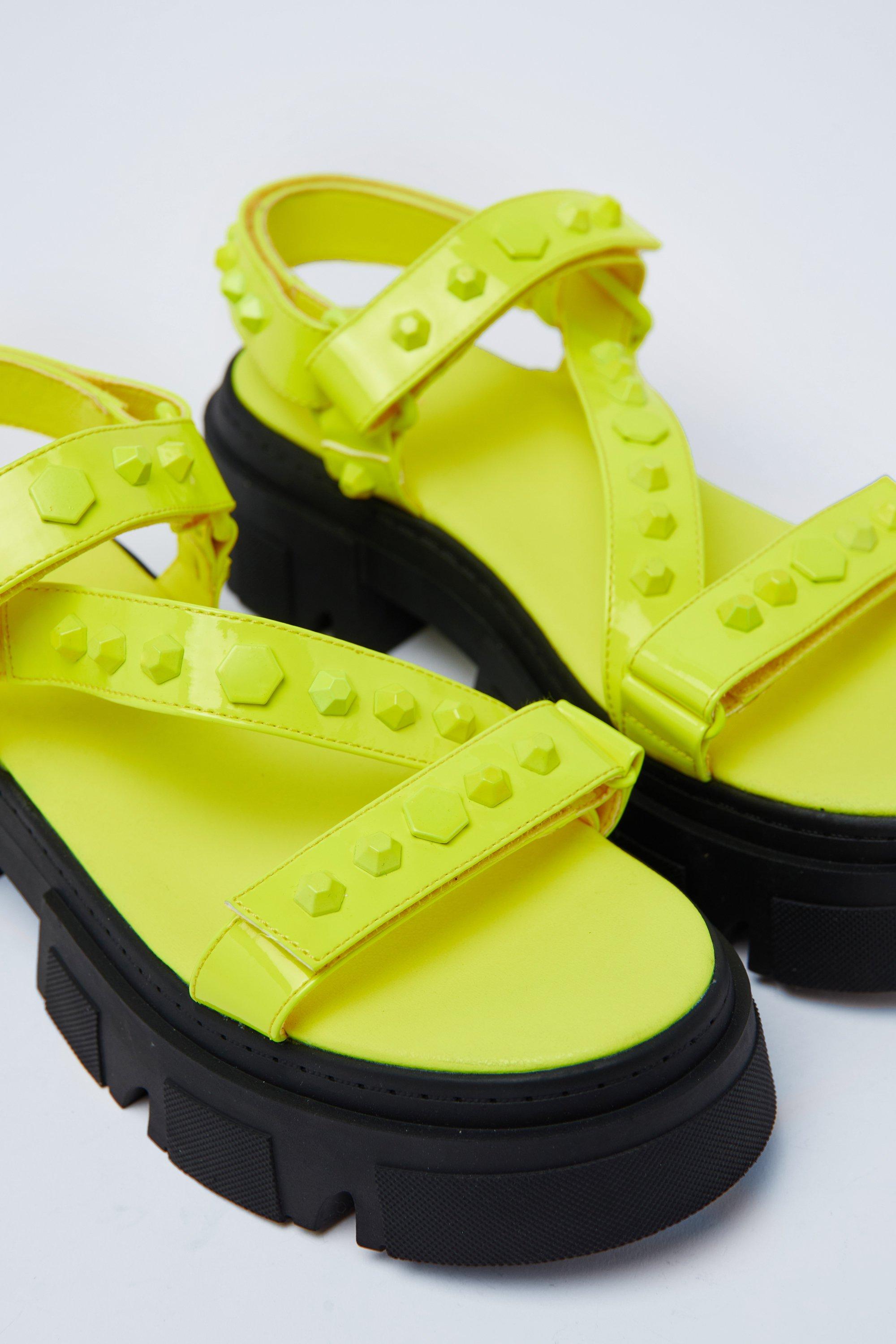 Neon chunky sandals hotsell