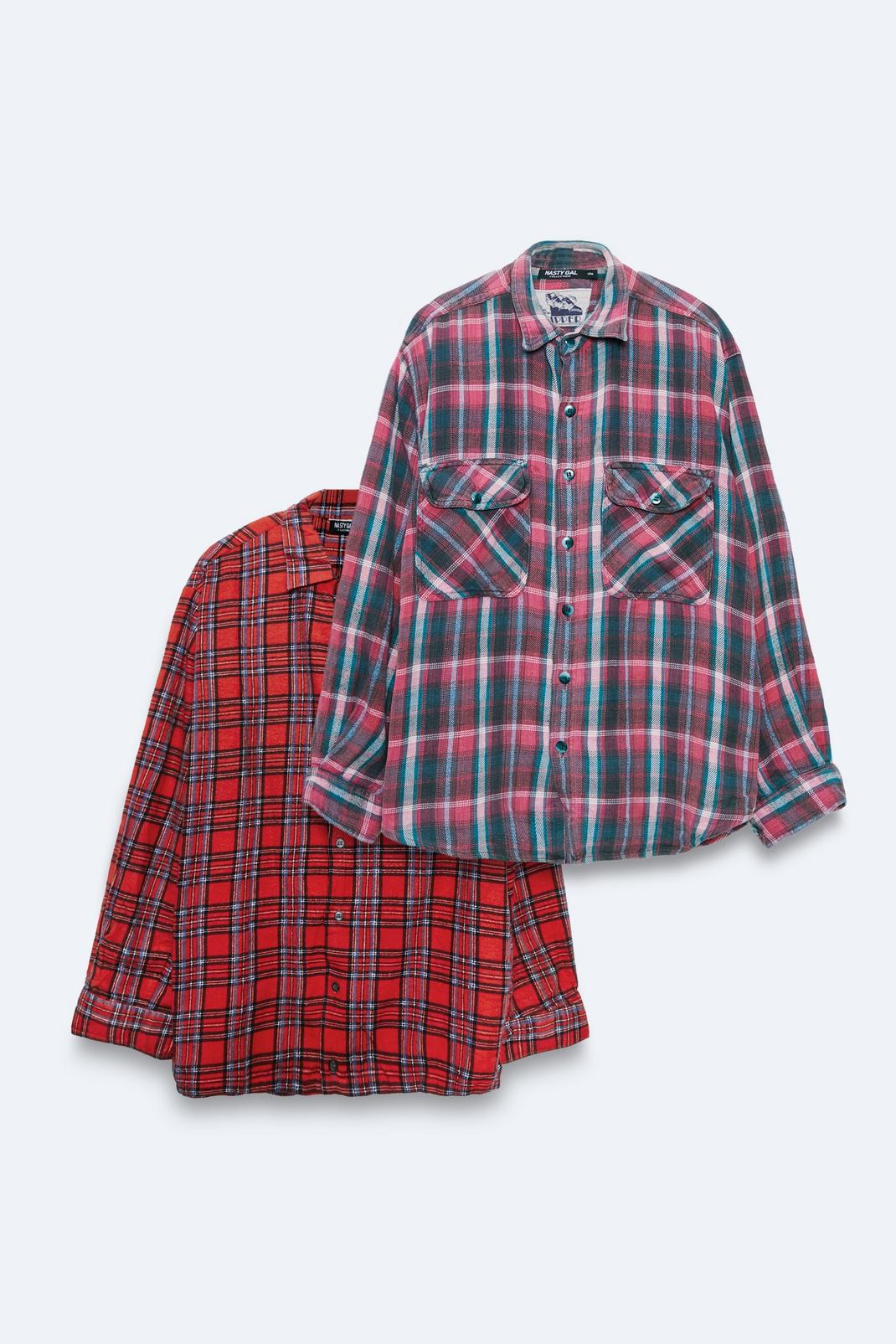 Red Vintage Checked Shirt image number 1