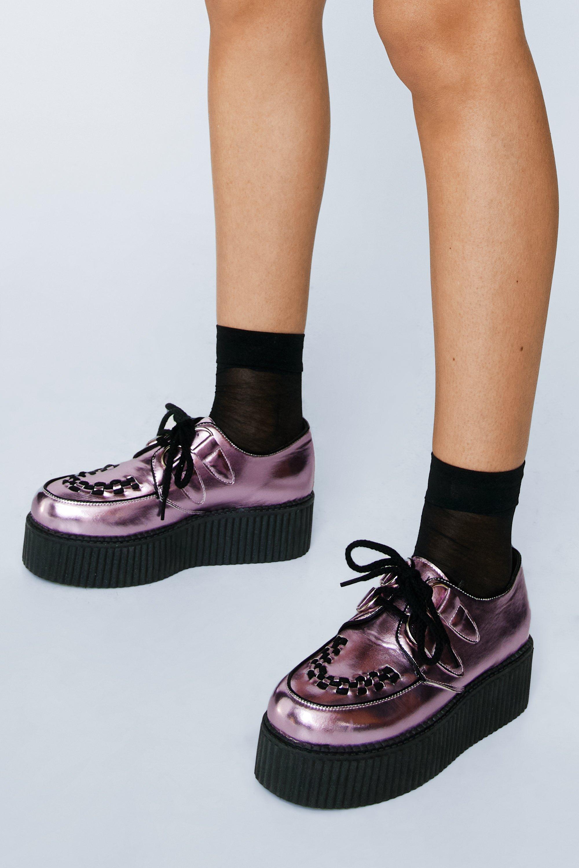 Pink cheap creeper shoes