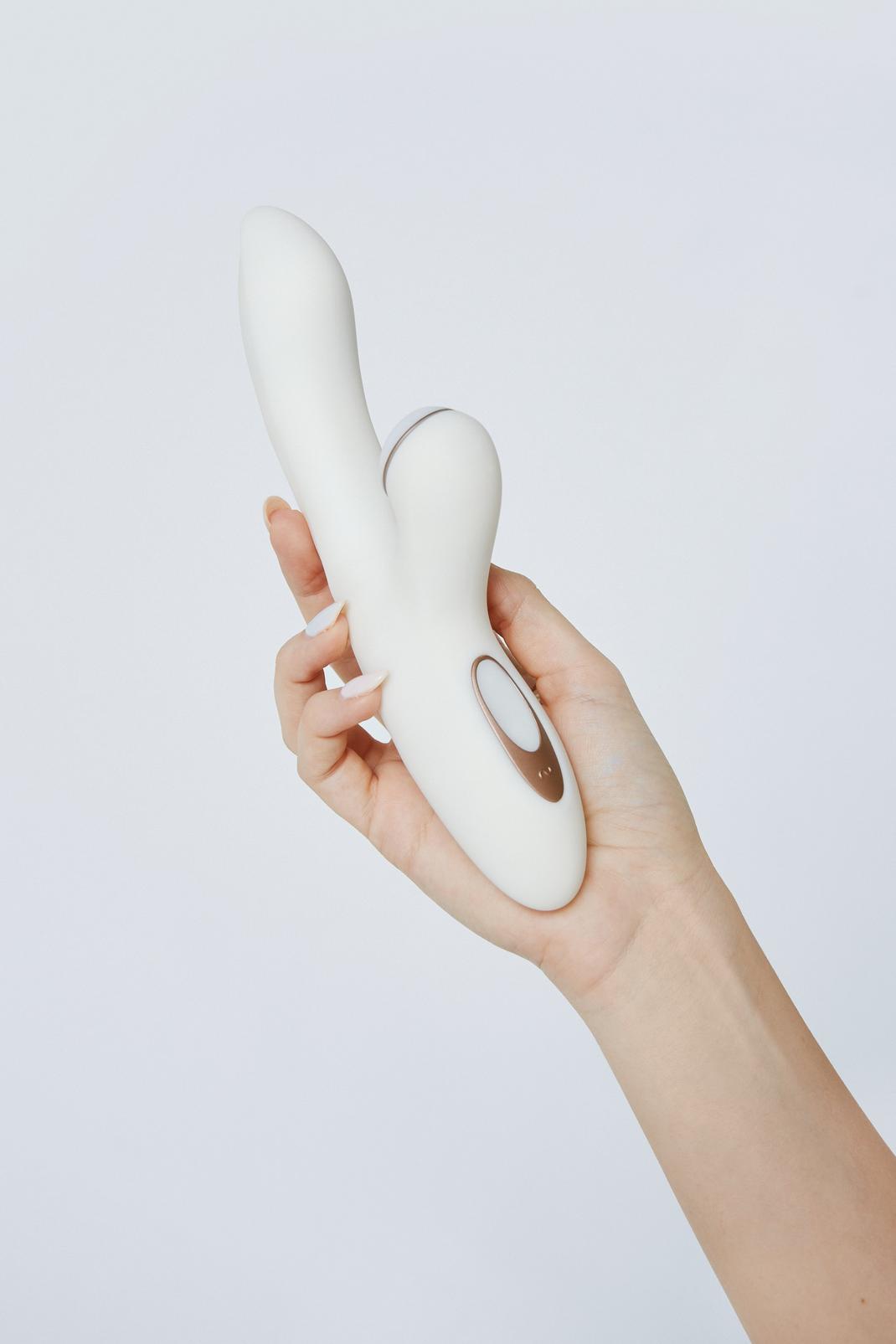 White Satisfyer Pro G-spot Rabbit Intimate Toy image number 1