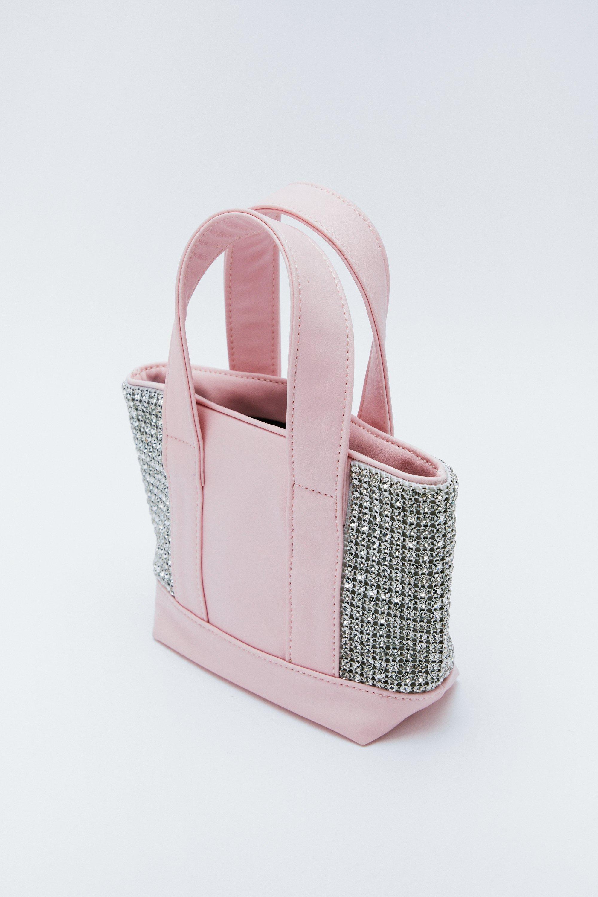 Pink on sale diamante bag