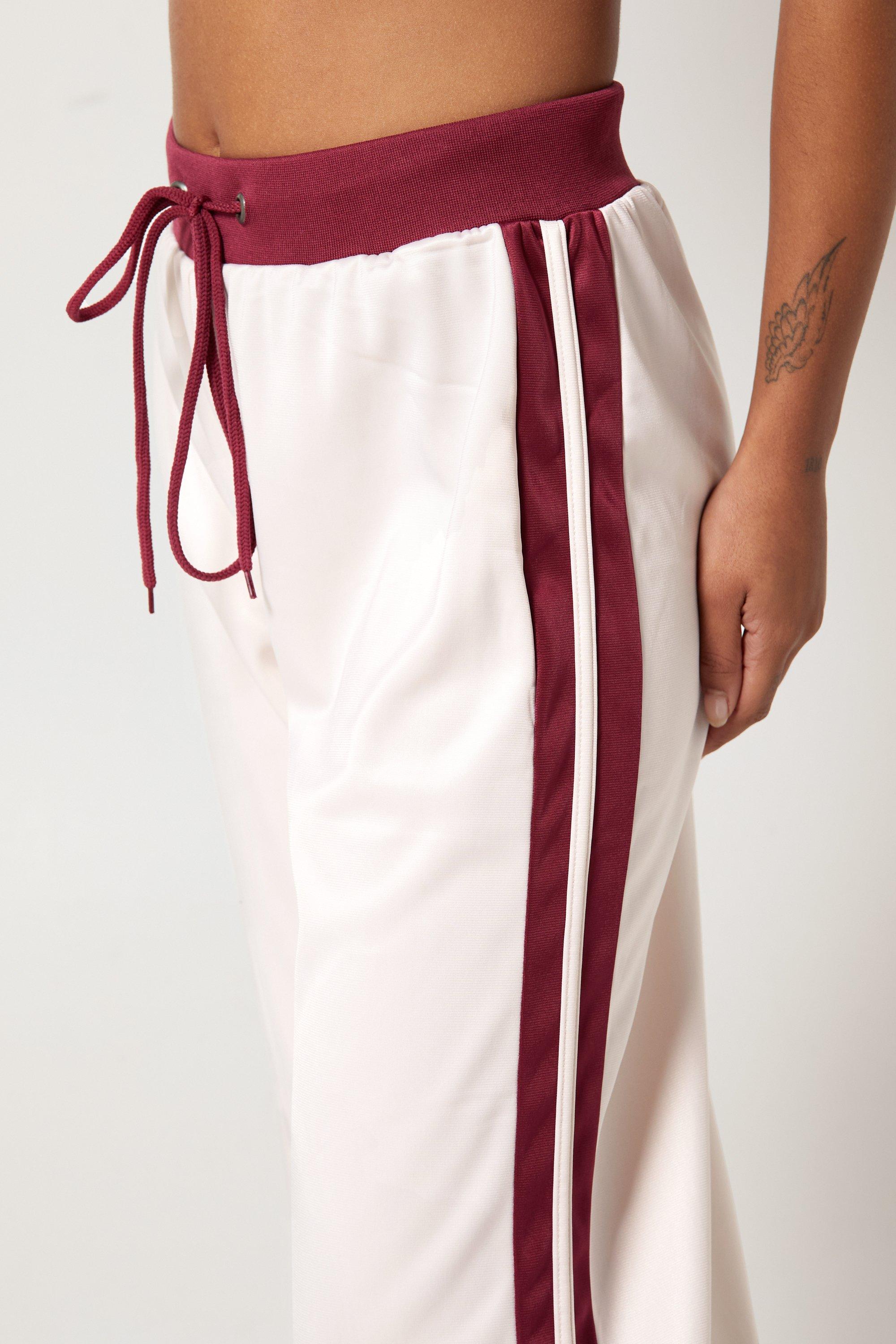 Phaeralue - Low Waist Drawstring Striped Side Wide Leg Sweatpants