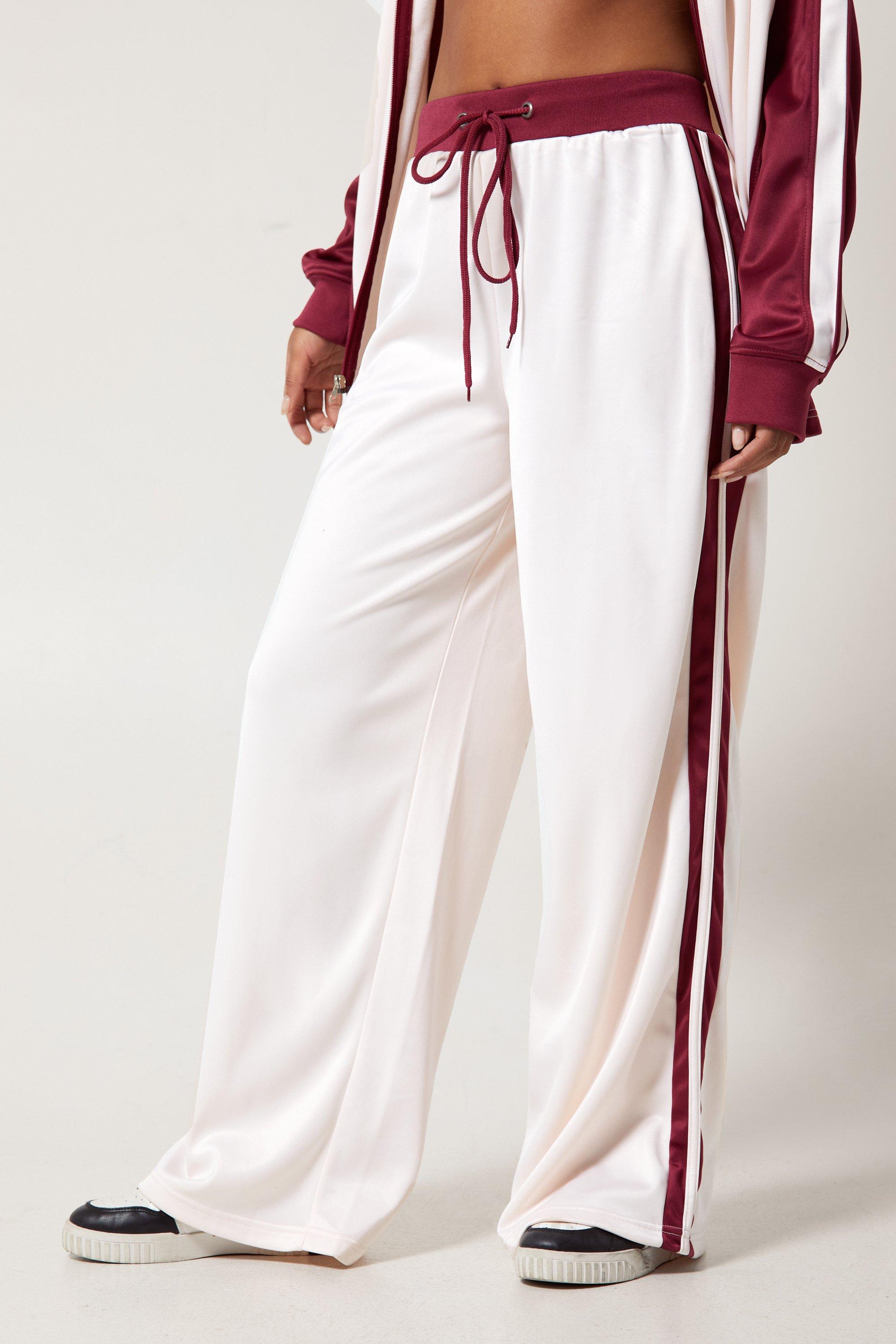 Side Stripe Wide Leg Sweatpants