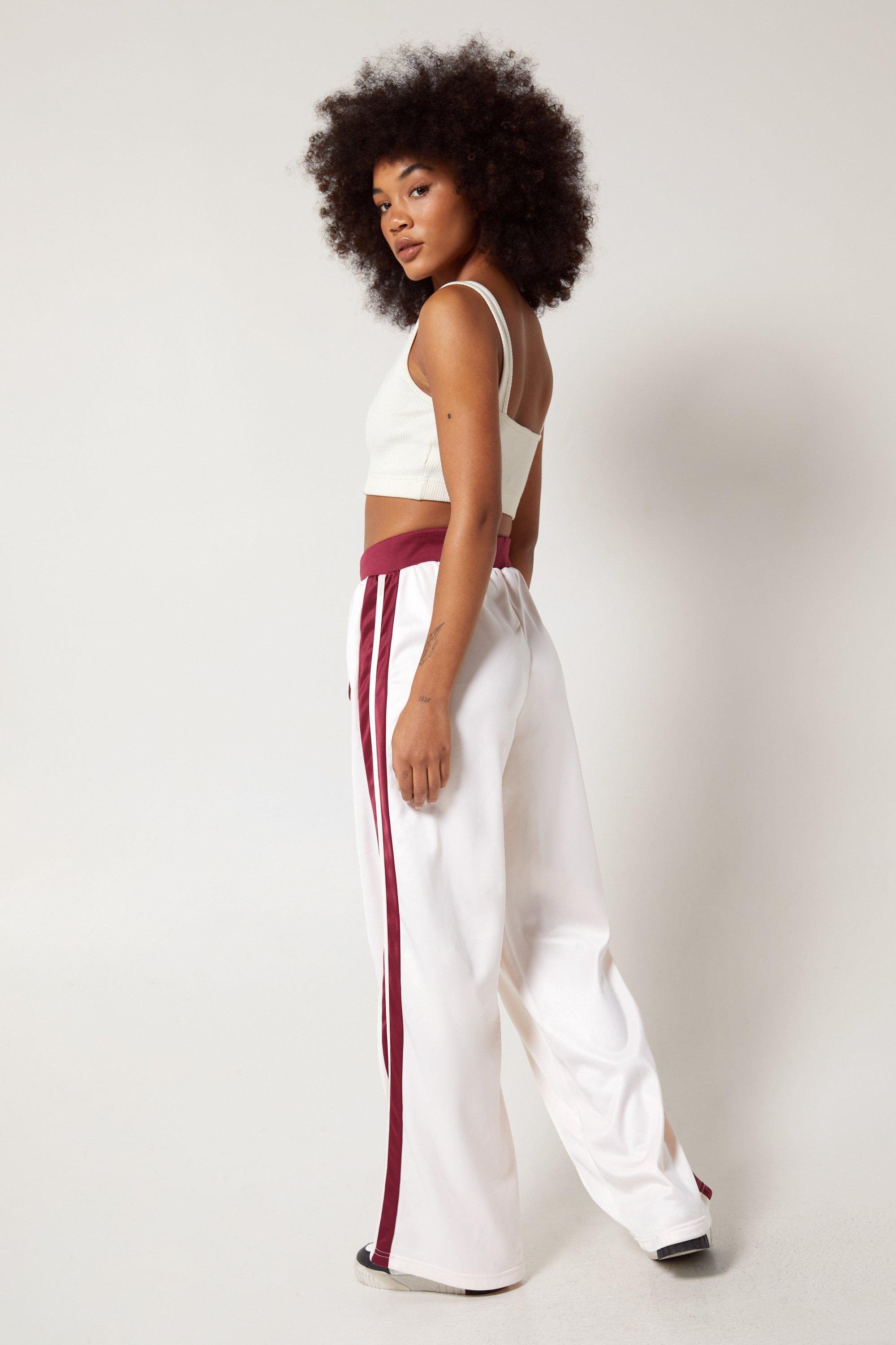 Lemon Double Side Stripe Wide Leg Joggers