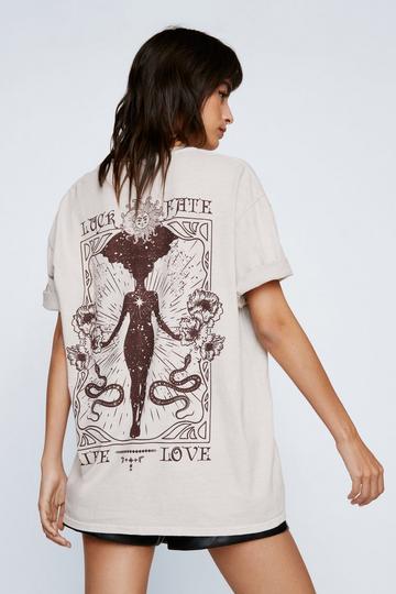 Solstice Graphic Oversized T-shirt sand