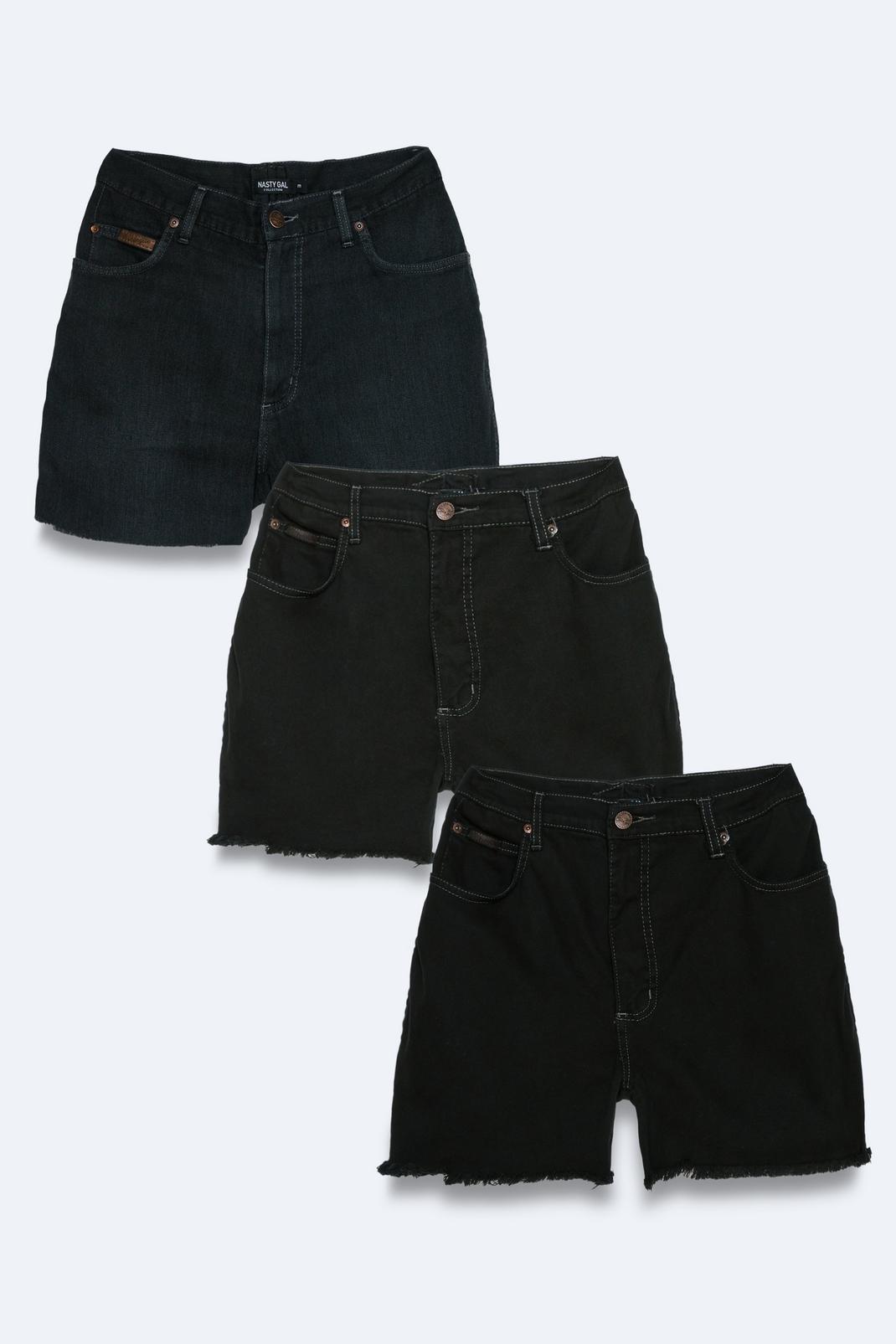 Black Vintage Reclaim Denim Shorts image number 1