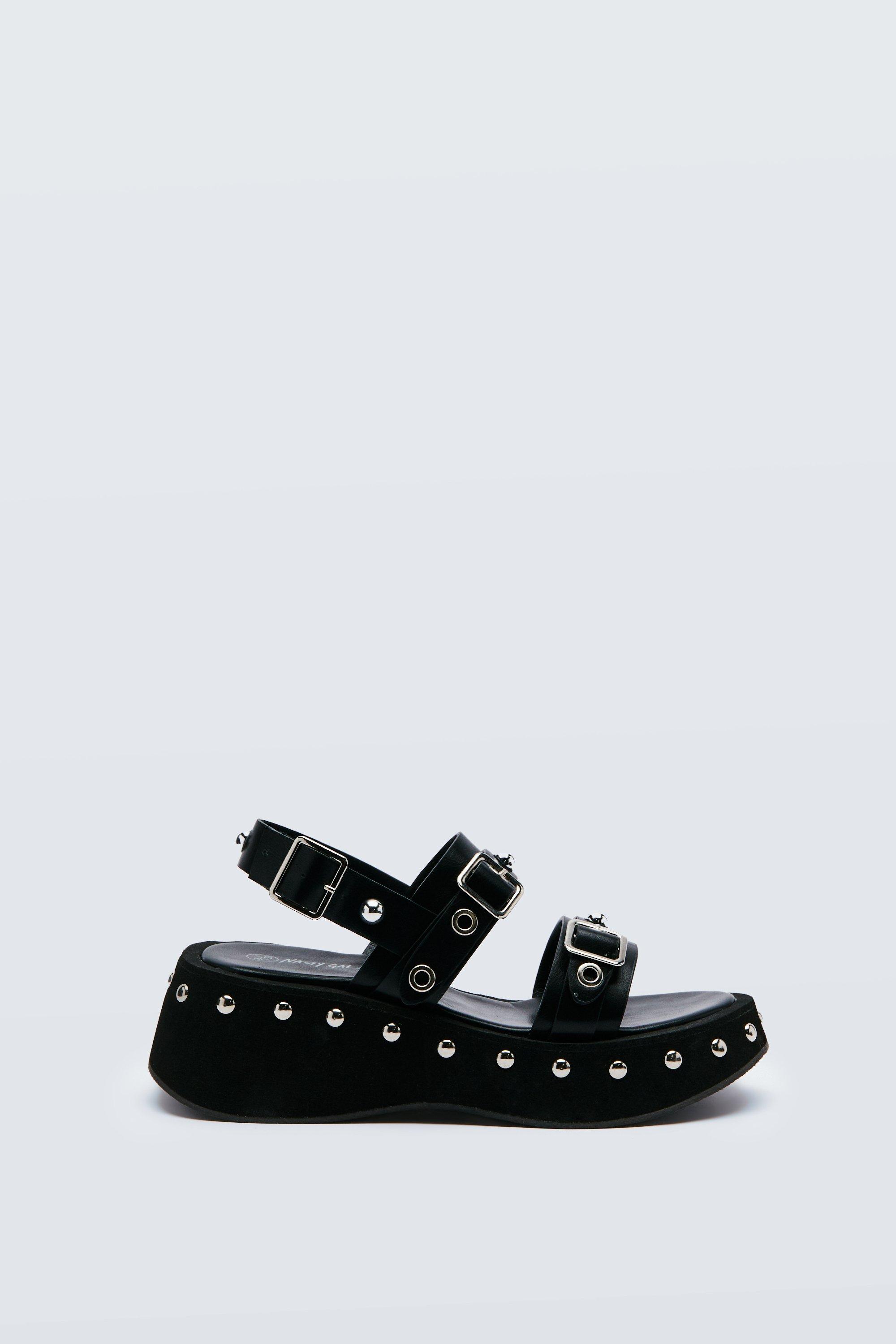 Flatform deals studded sandals