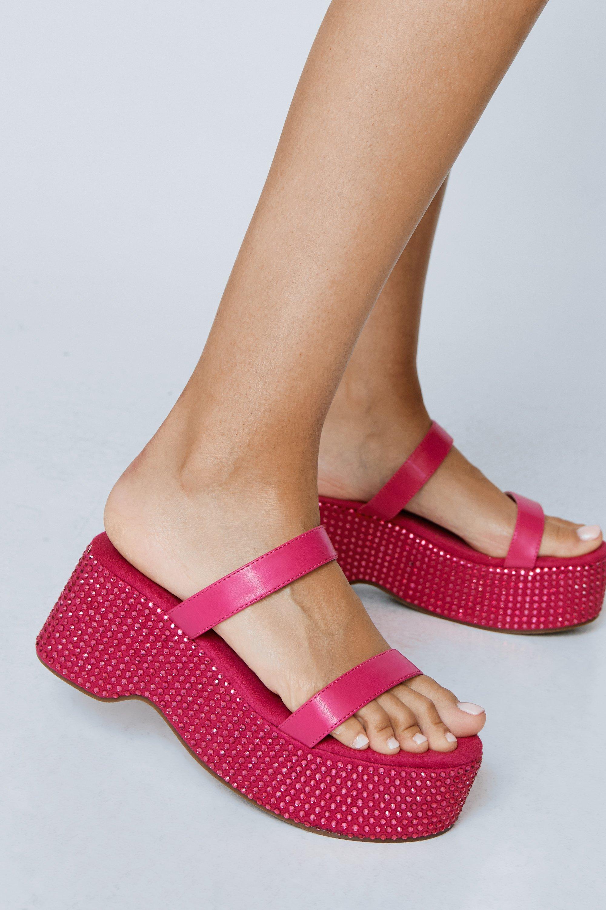 2 strap discount platform sandals