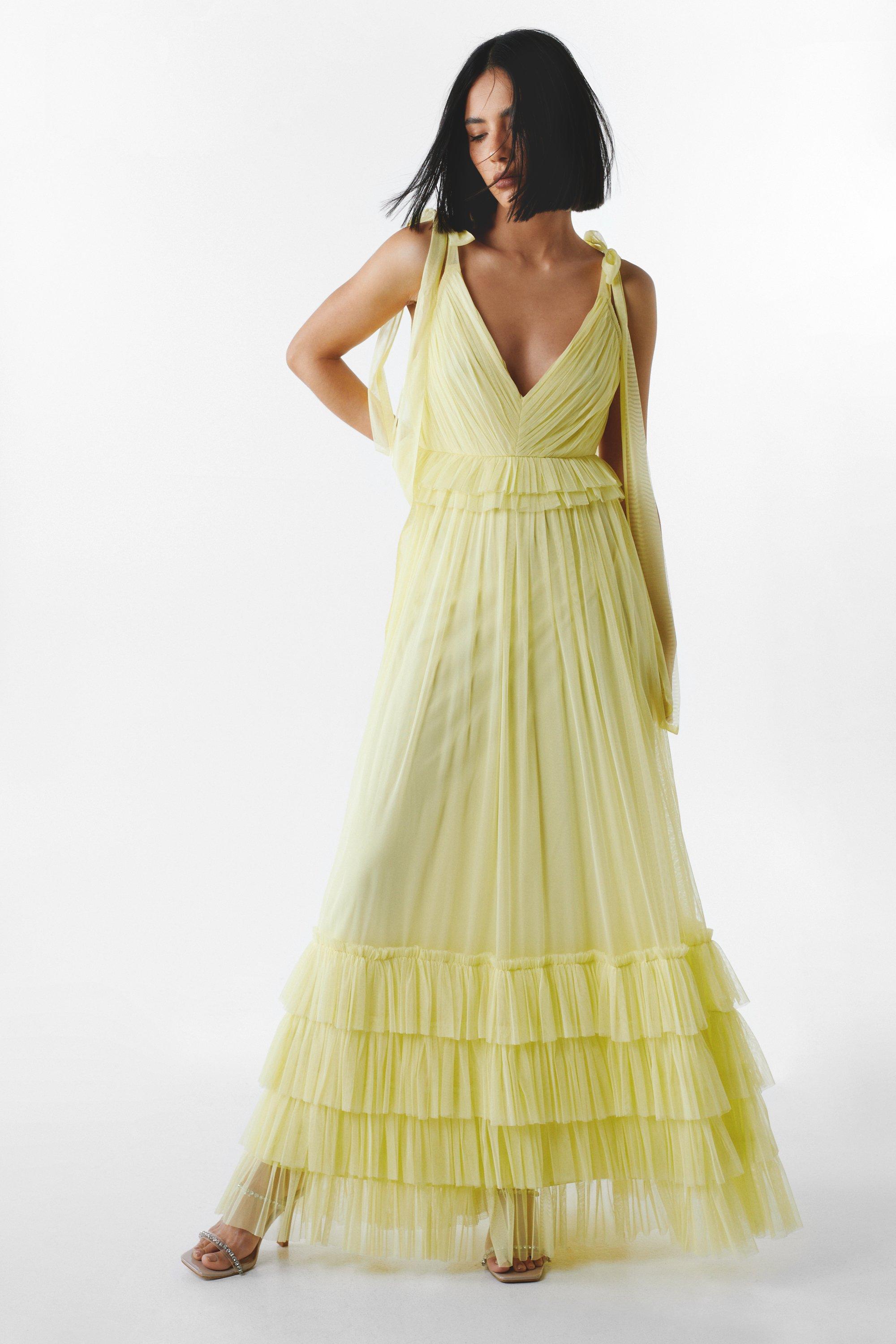 Ugly yellow bridesmaid outlet dress