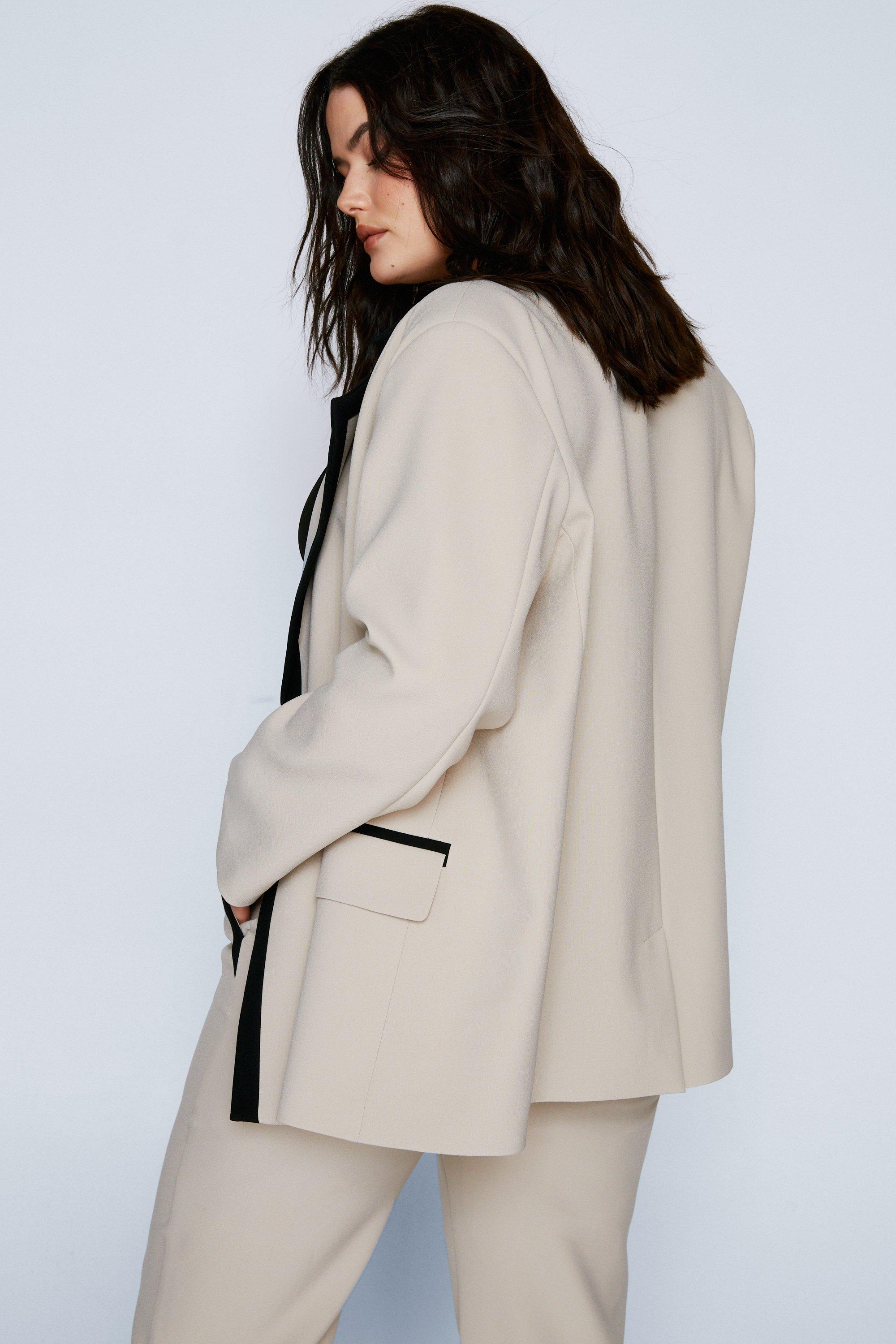 Plus size cream blazer outlet