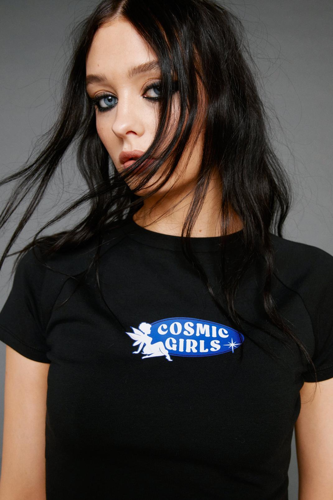 T-shirt court imprimé Cosmic Girls, Black image number 1