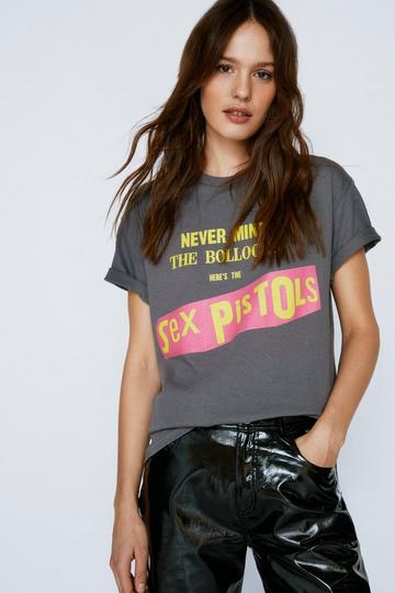 Sex Pistols Oversized Graphic T-shirt charcoal
