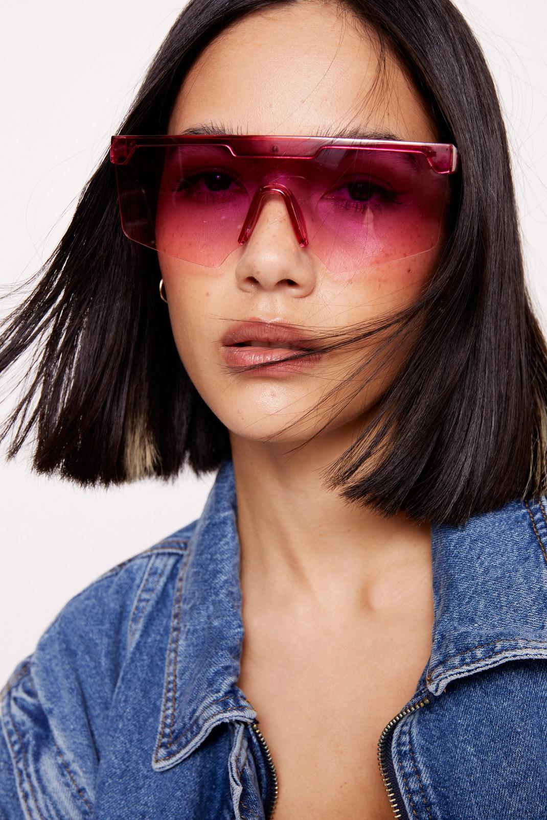 Pink Oversized Square Sunglasses image number 1
