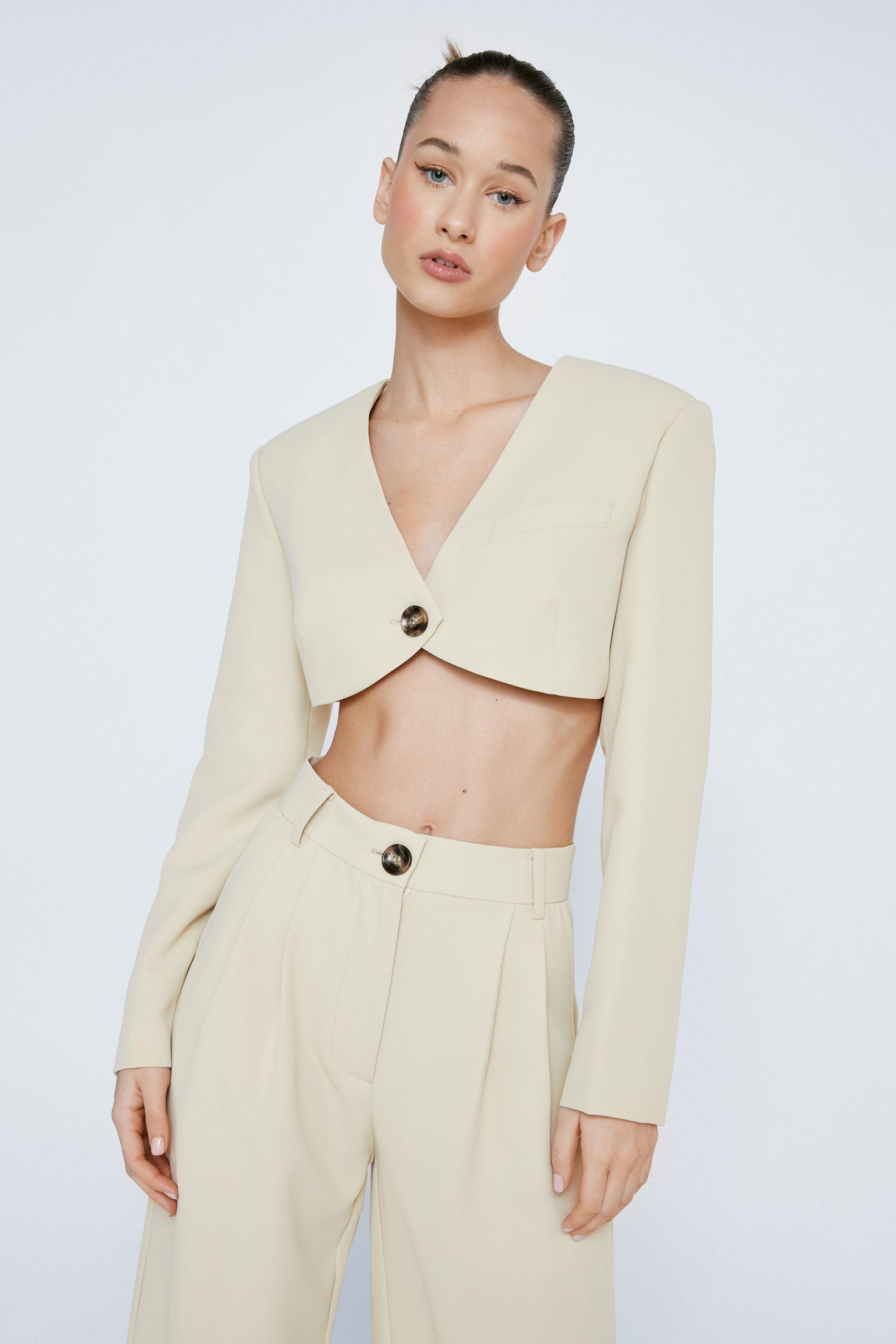 Petite cropped clearance blazer