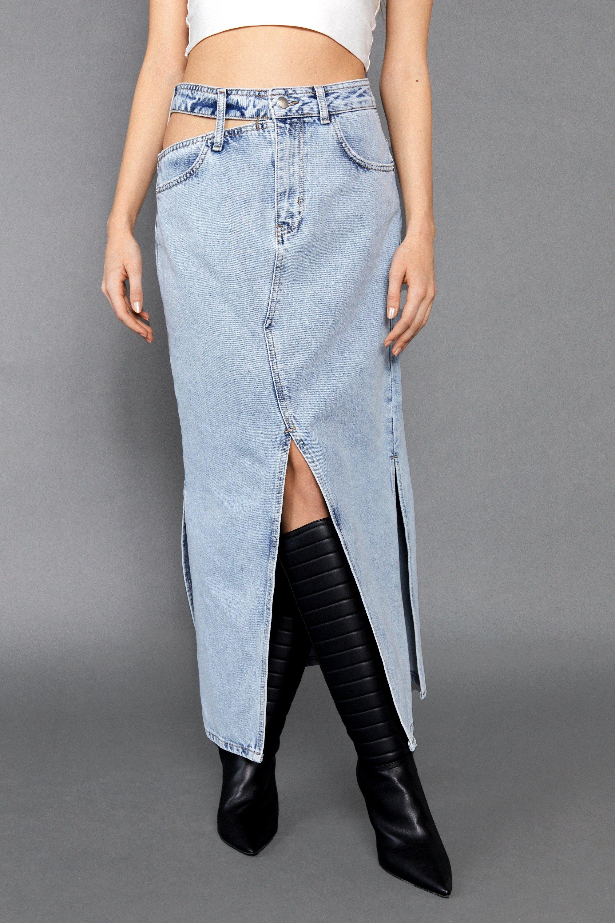 WOMEN'S DENIM LONG SKIRT