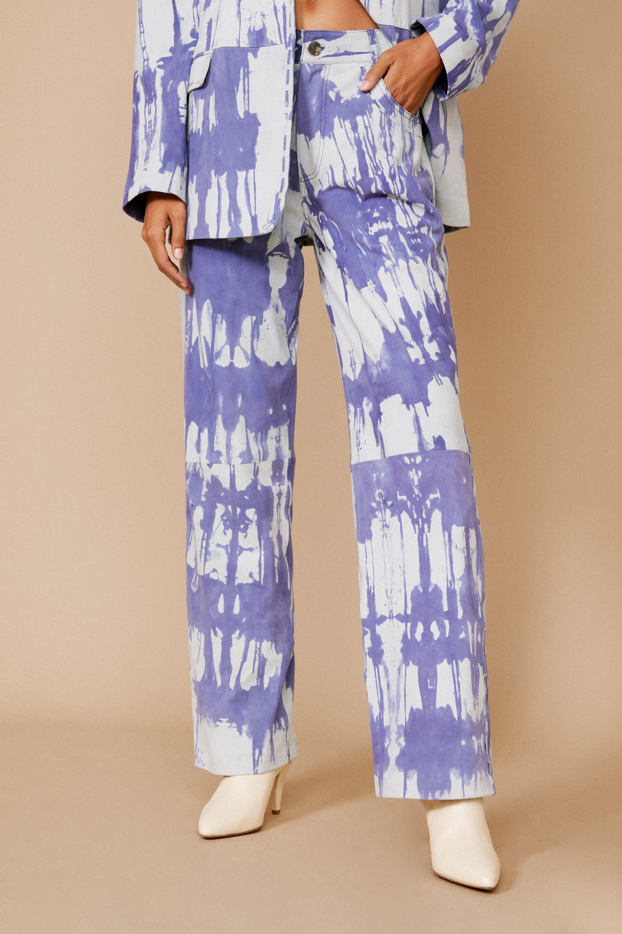 Real Suede Tie Dye Trousers