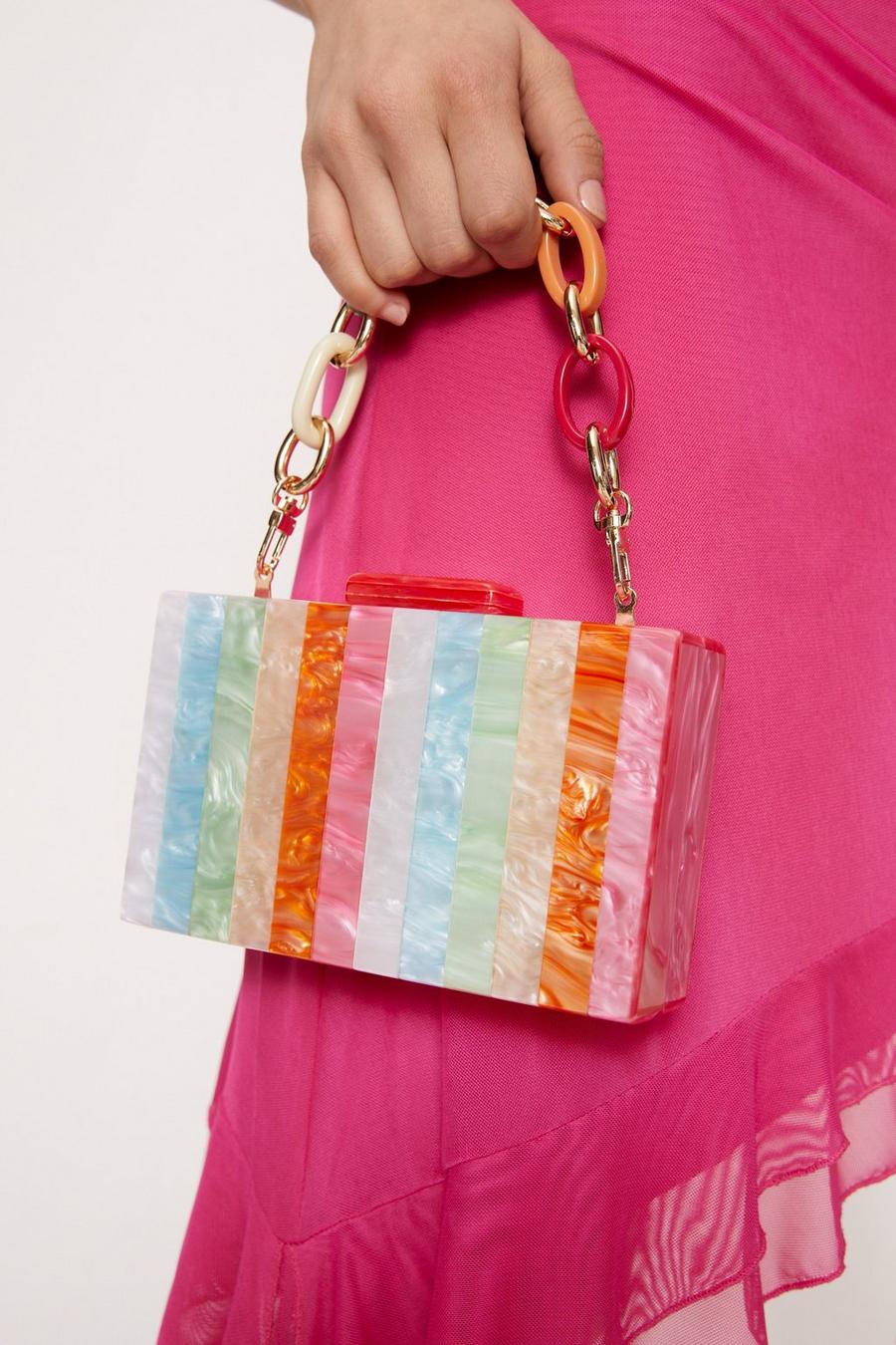 Multi Coloured Clutch Bag