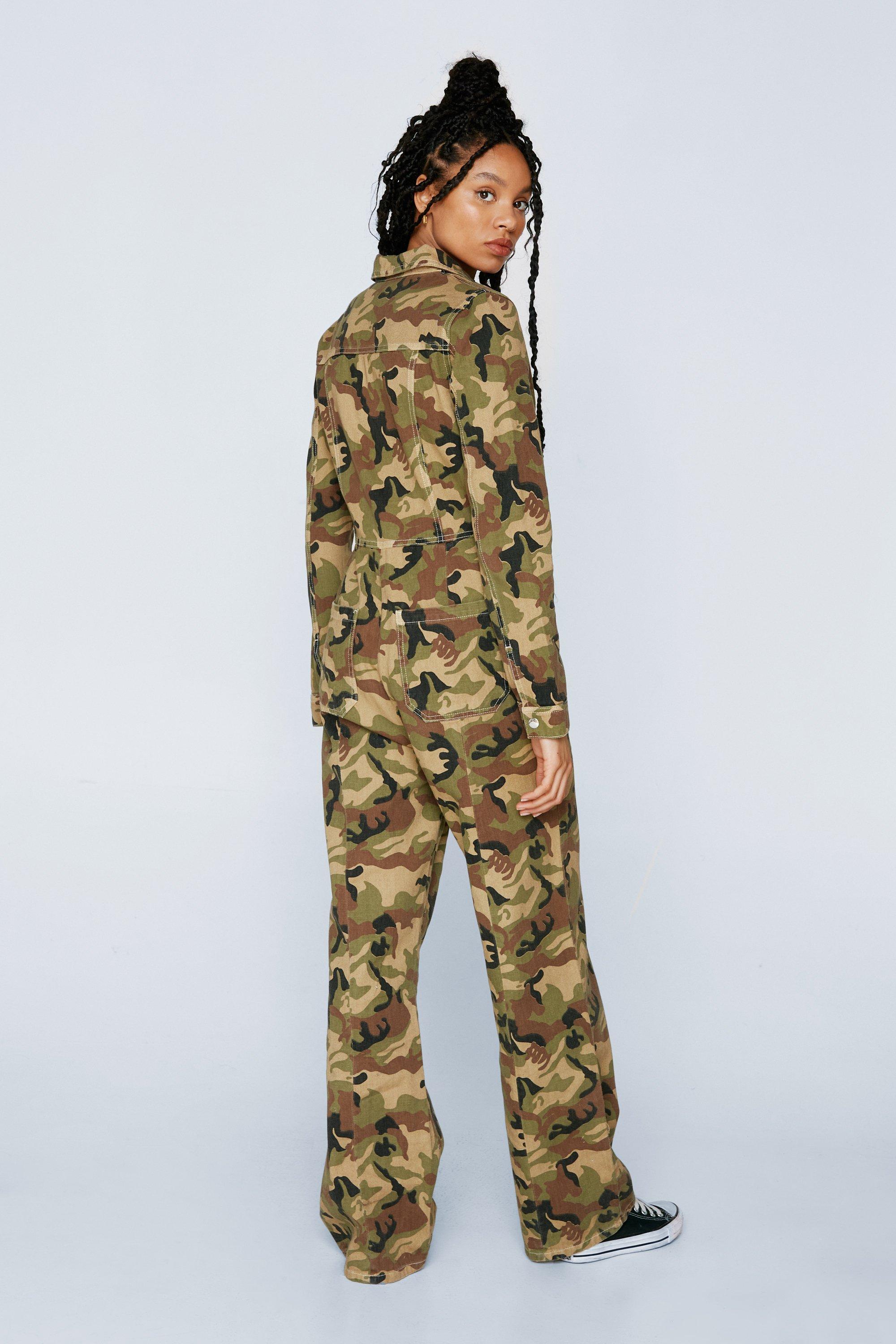 Plus size best sale camouflage jumpsuits