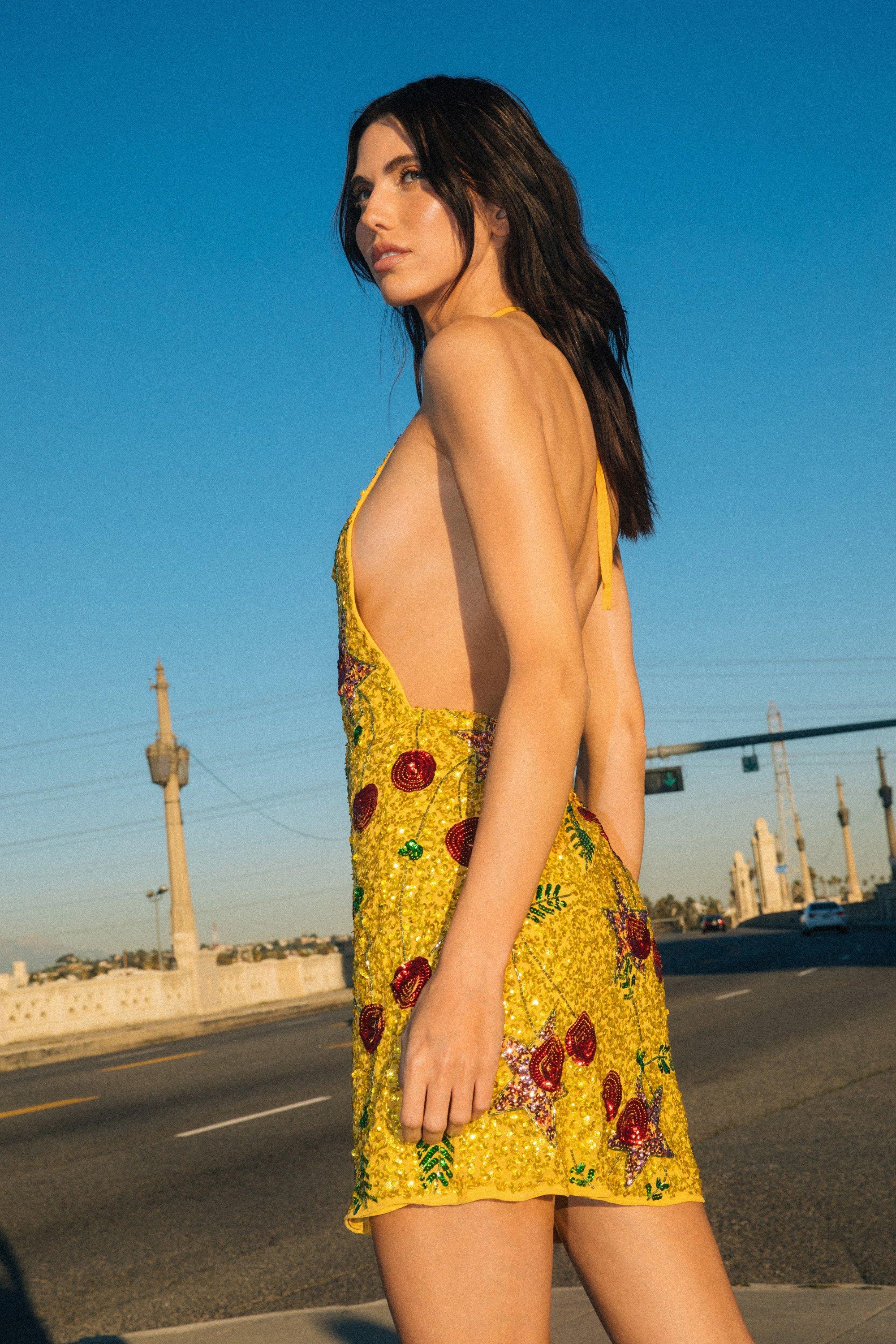 Nasty gal yellow on sale dress