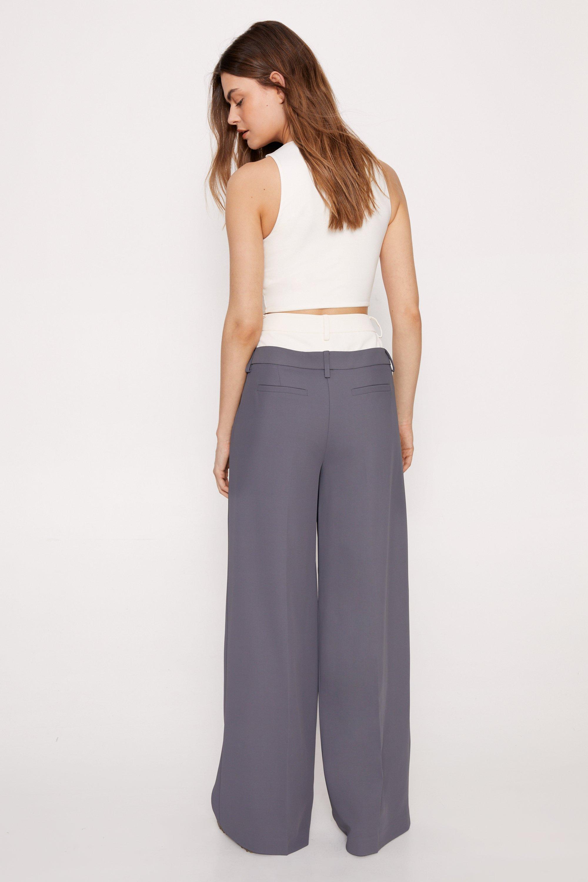 Premium Double Waistband Detail Trousers