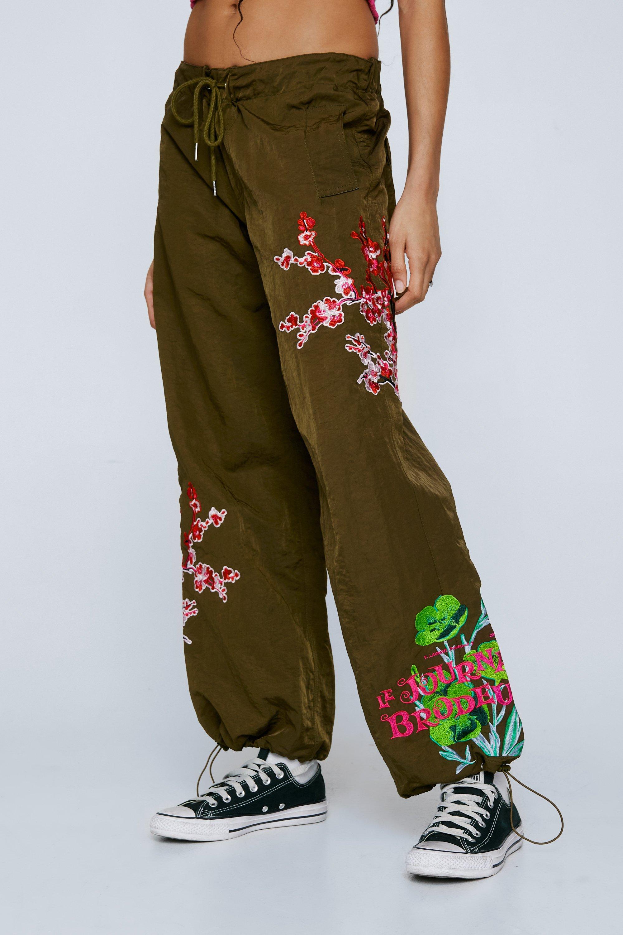 Premium Embroidered Cargo Pants