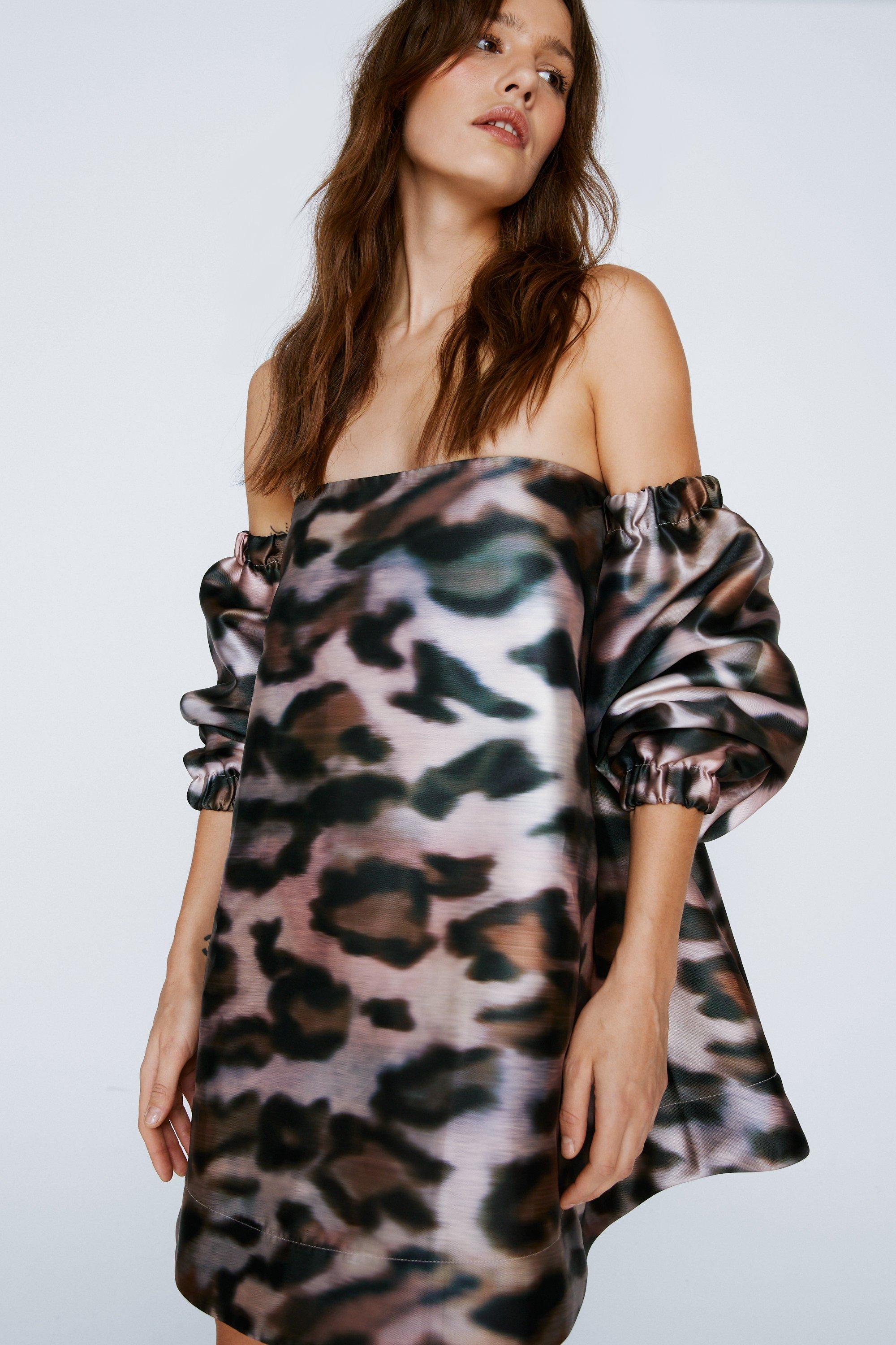 Bardot leopard print dress deals