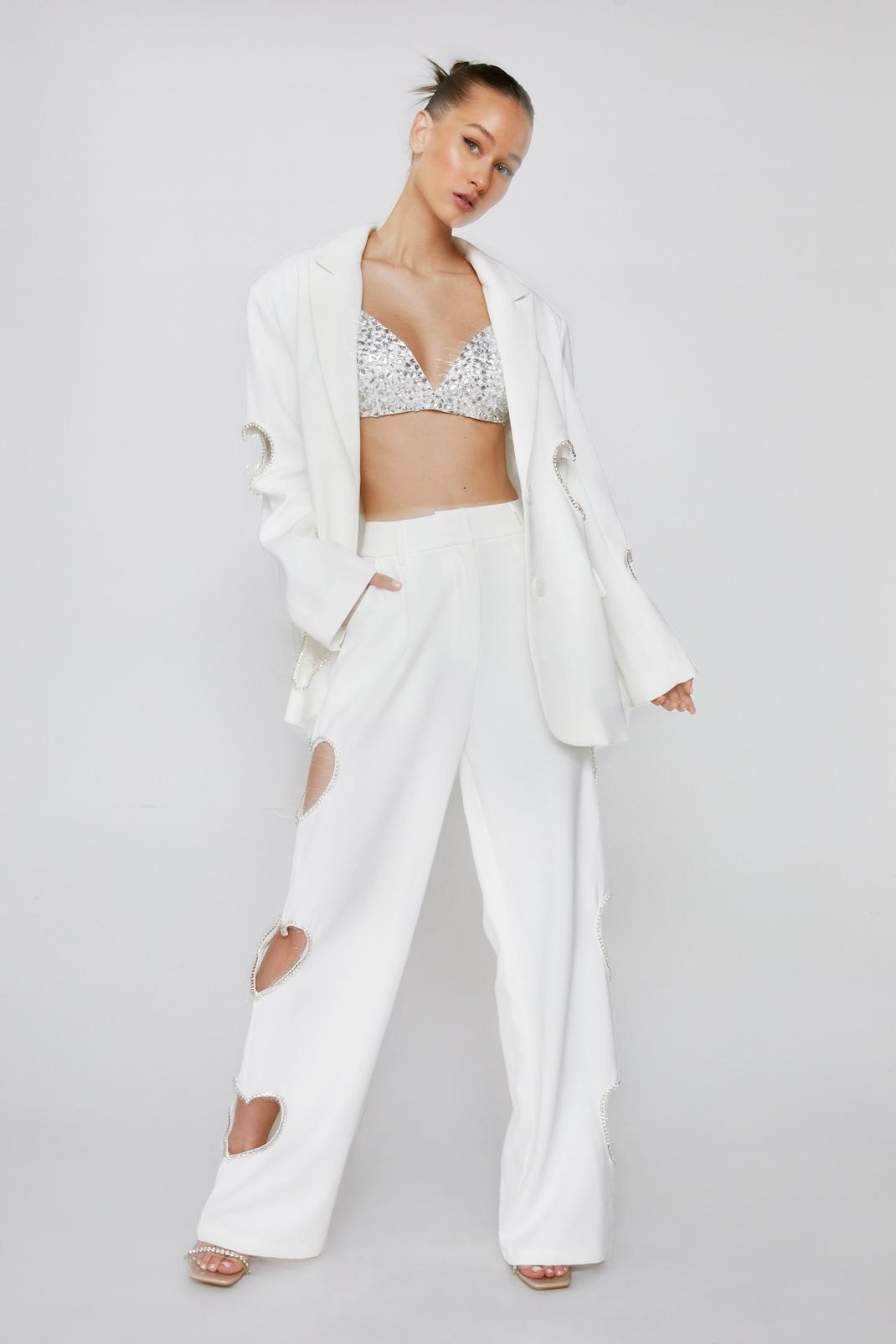 Tik Tok Pajama Pants (White Glitter)