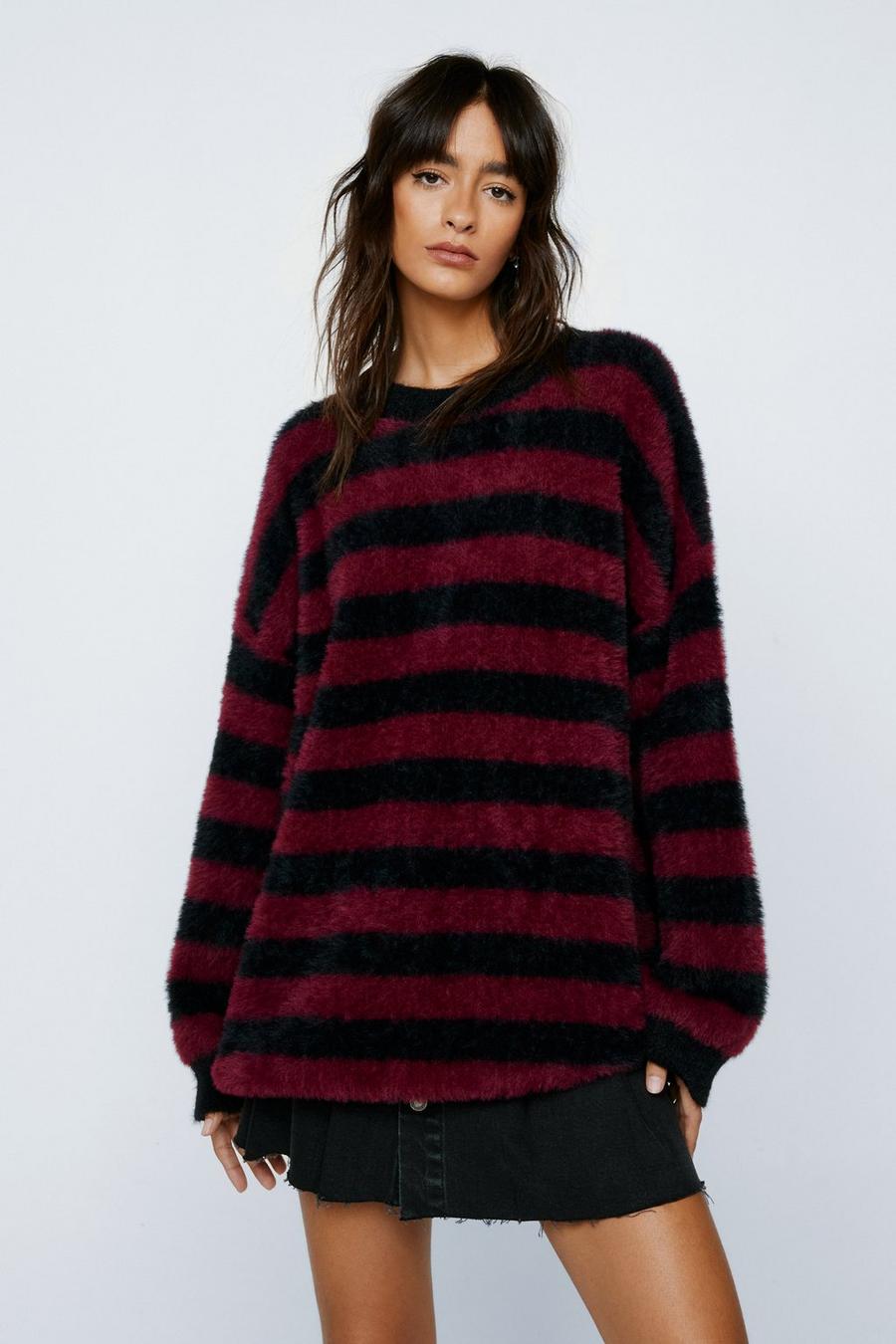 Stripe Oversized Knitted Jumper