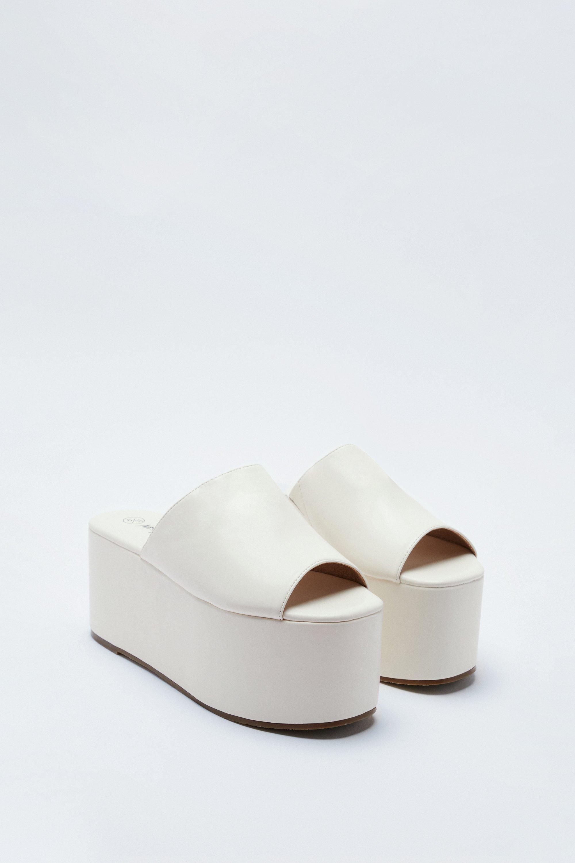 Nasty gal white platform hot sale sandals