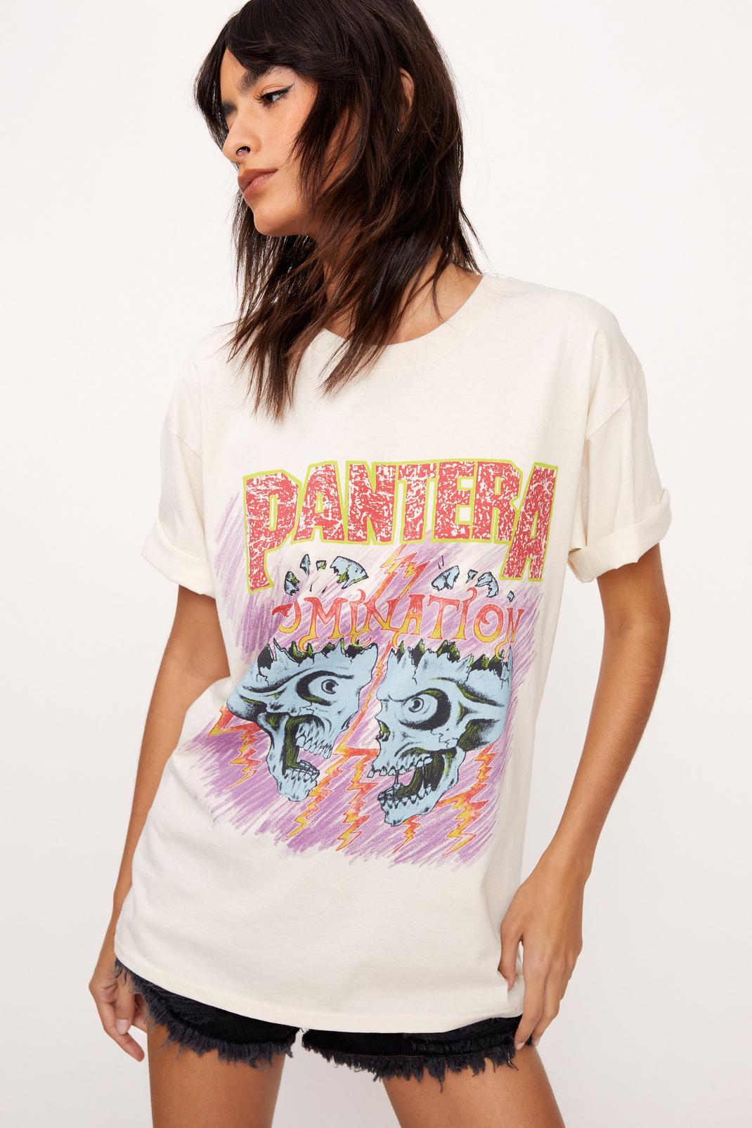 Sand Pantera Oversized Graphic T-Shirt image number 1