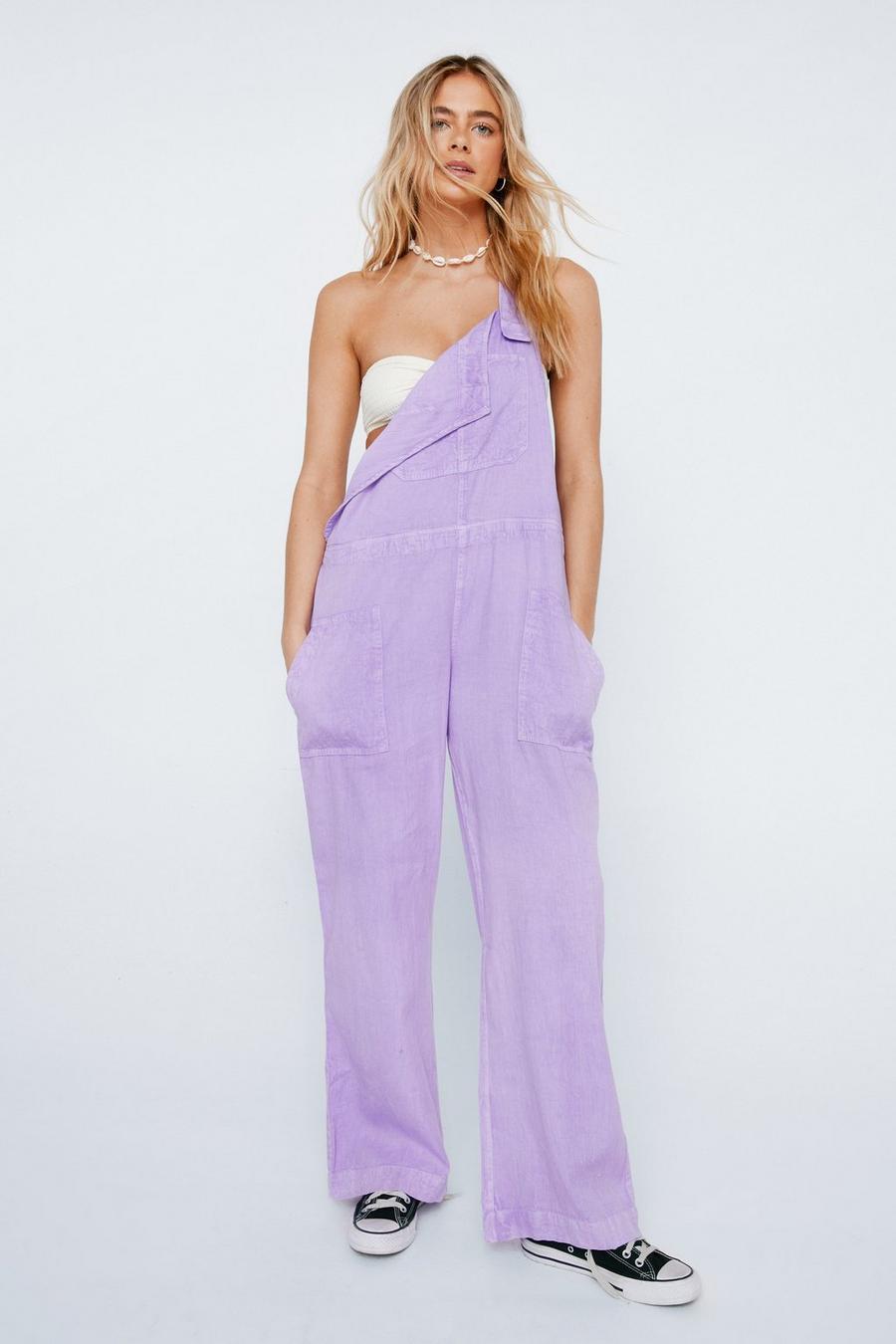 Twill Loose Fit Overalls