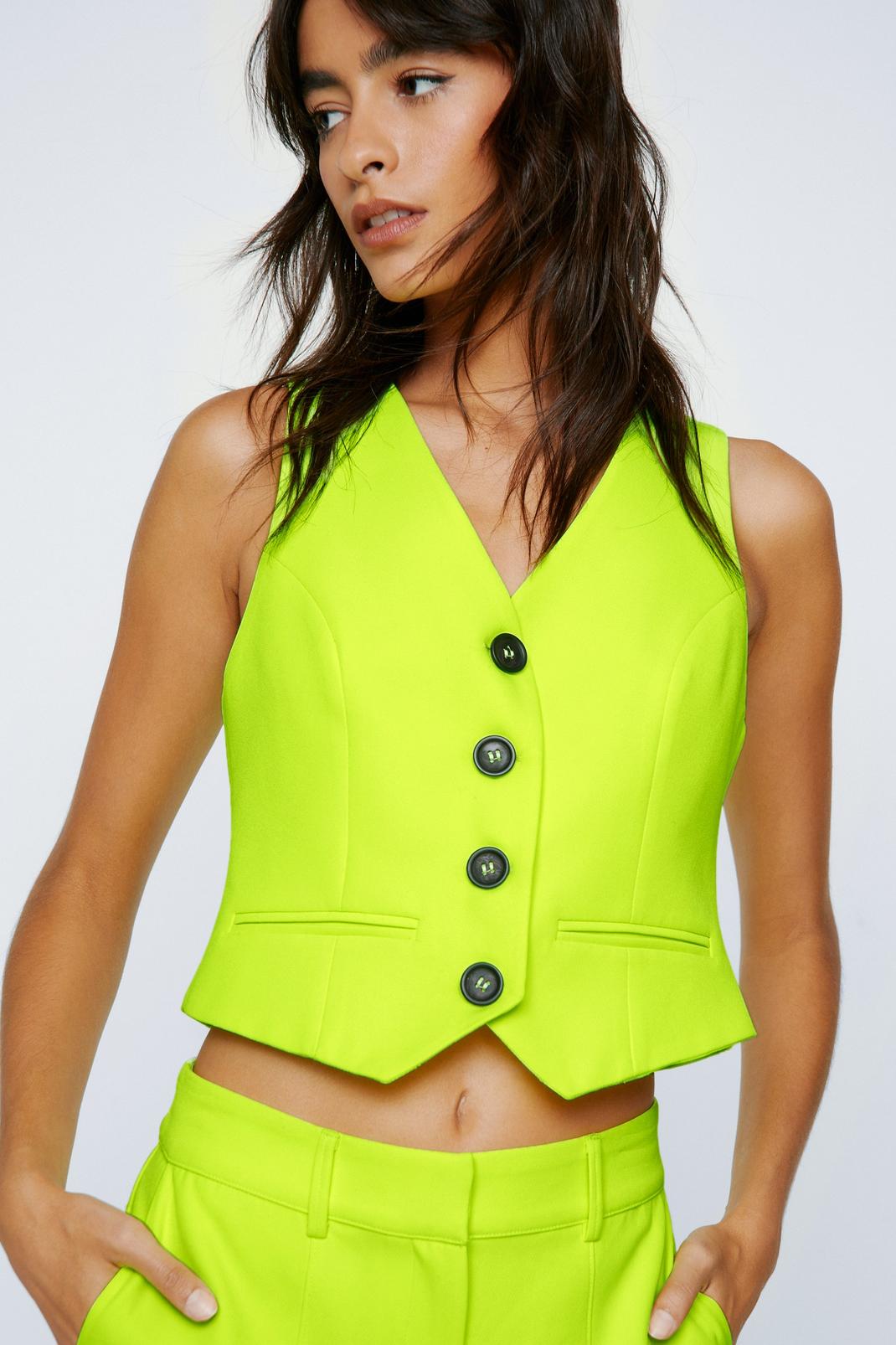 Lime Premium Tailored Fitted Tank Top image number 1