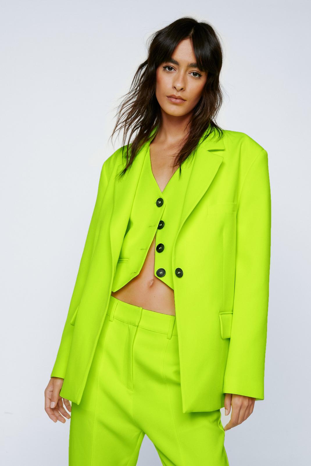 Lime Premium Tailored Single Breasted Blazer image number 1