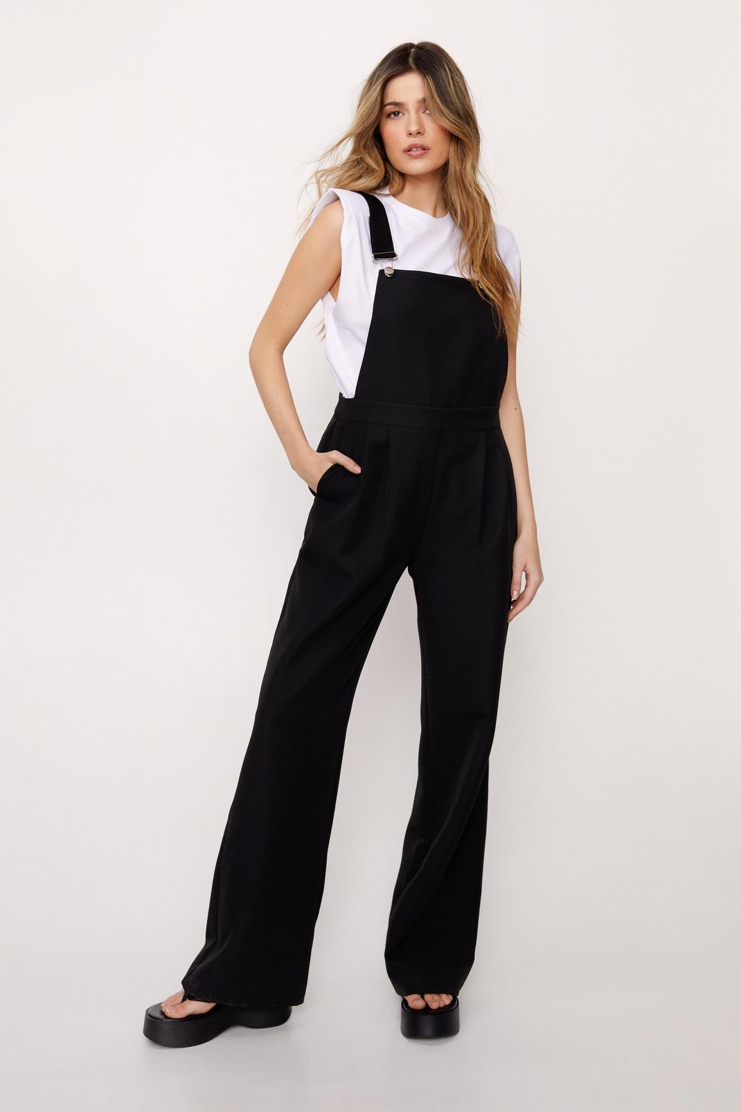 Black Premium Tailored Overalls Jumpsuit image number 1