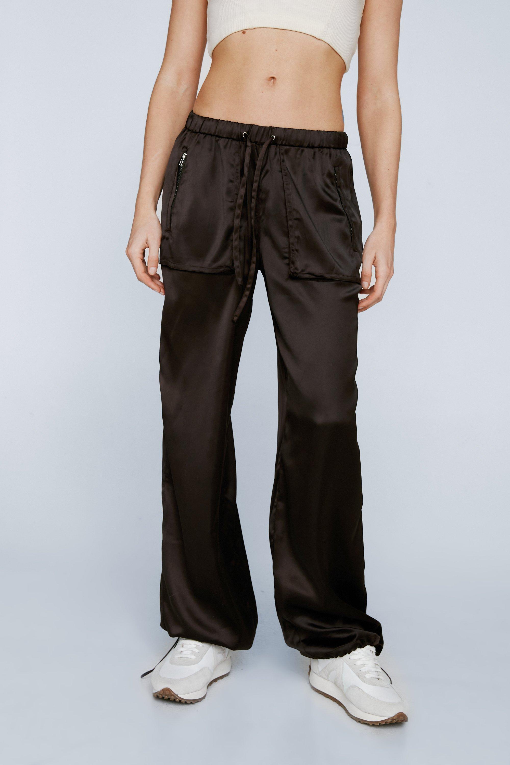 Satin cargo trousers - Woman