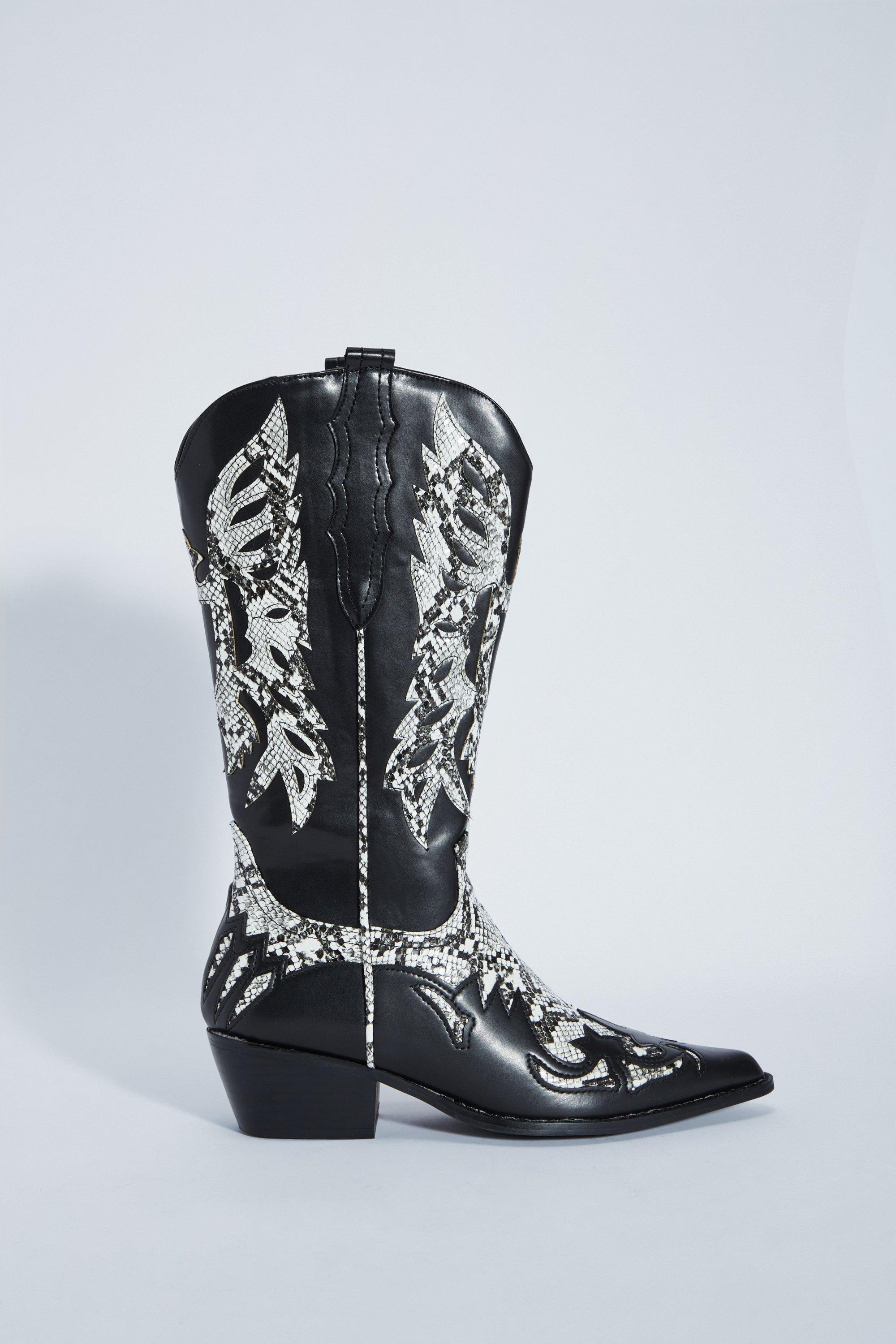 Snake print hot sale cowgirl boots