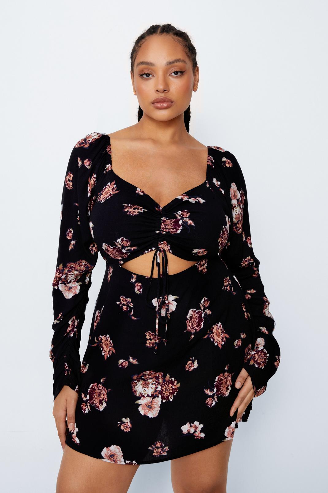 Plus Size Floral Ruched | Nasty