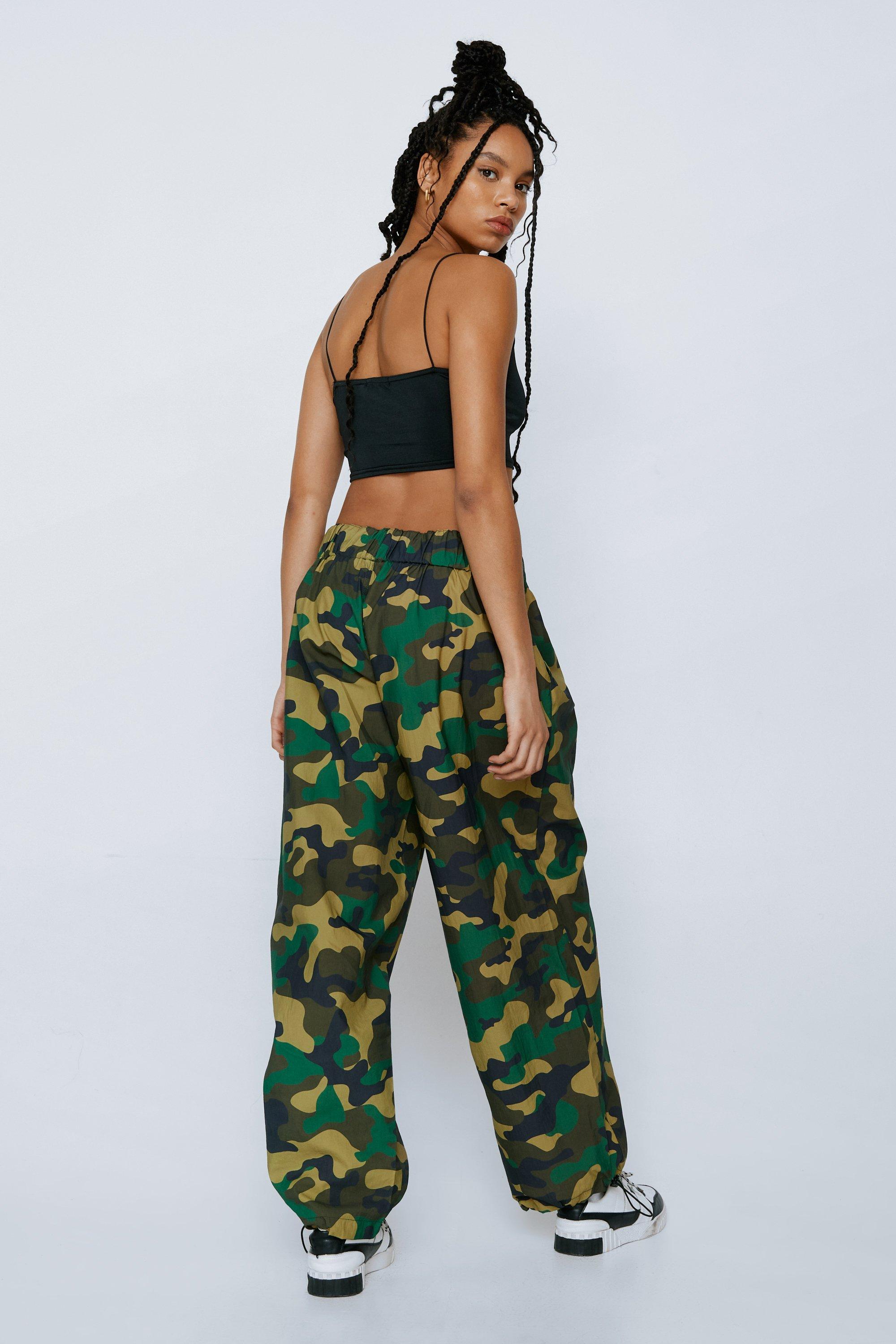 Double Take Camo Parachute Pant - Camouflage