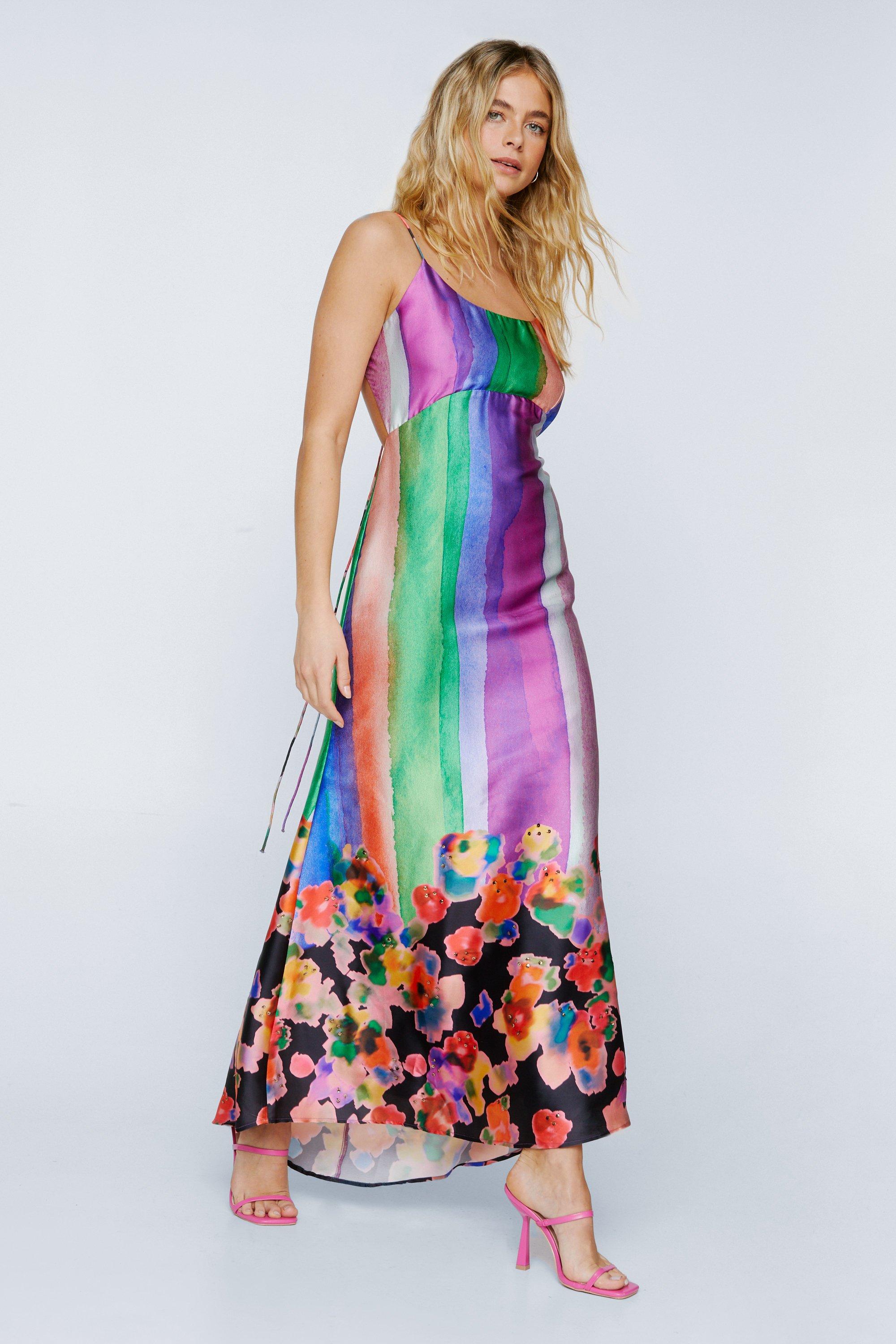 Tie dye best sale maxi dress petite